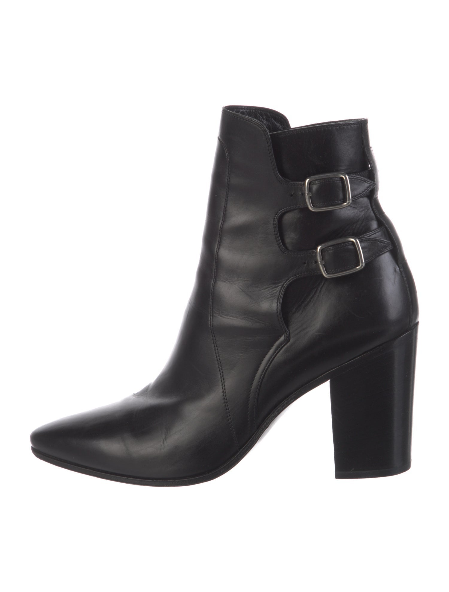 Saint Laurent Leather Moto Boots