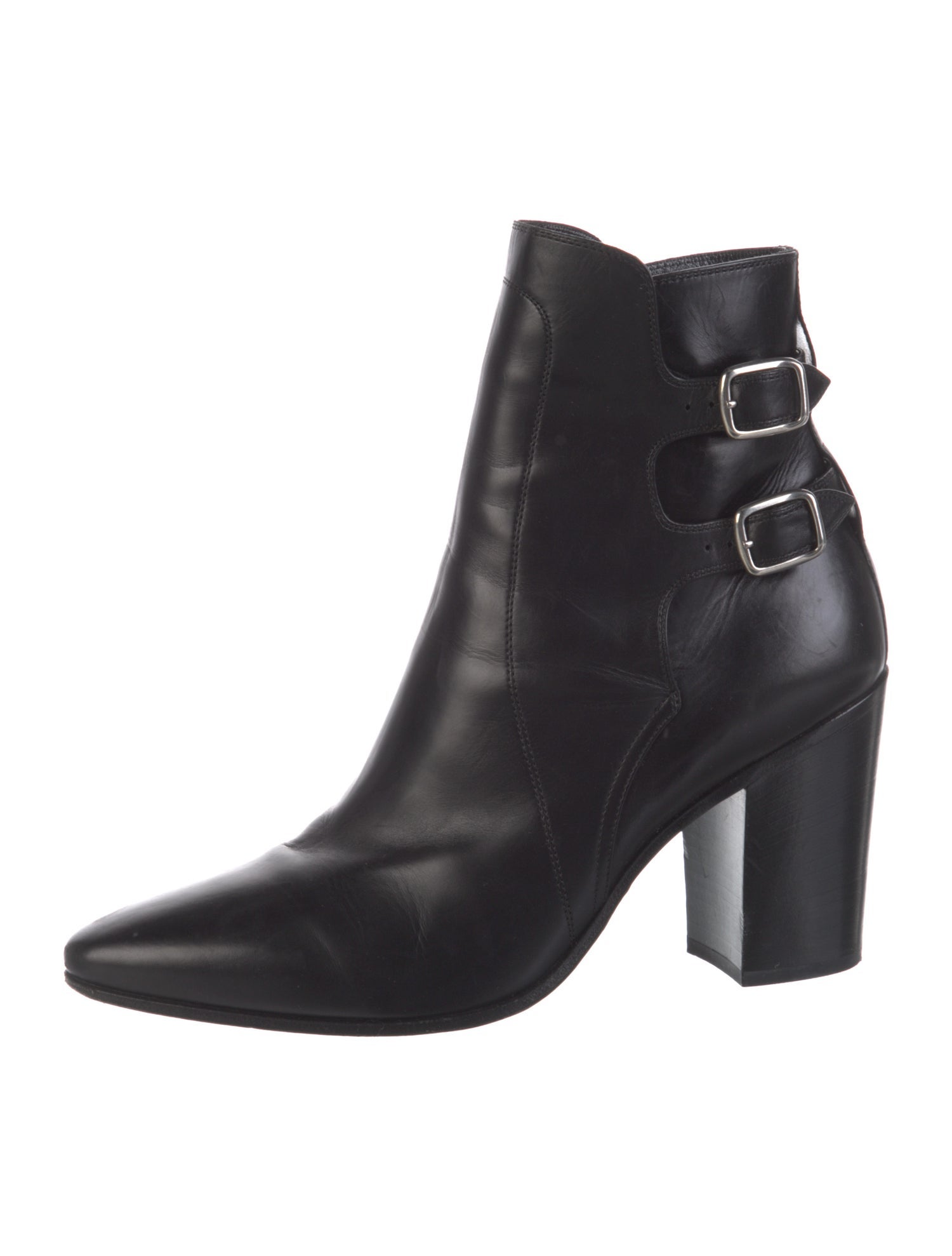 Saint Laurent Leather Moto Boots