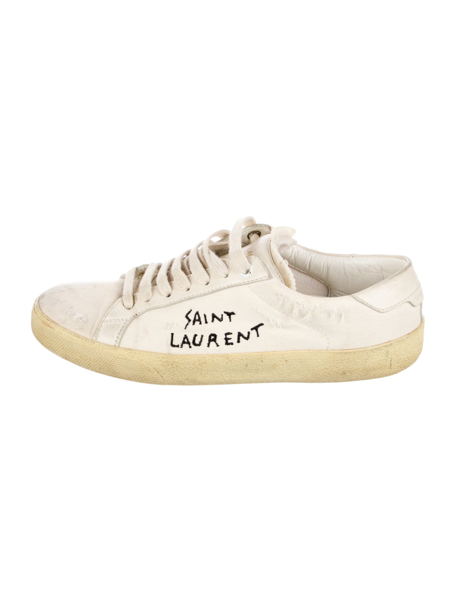 Saint Laurent Canvas Printed Sneakers