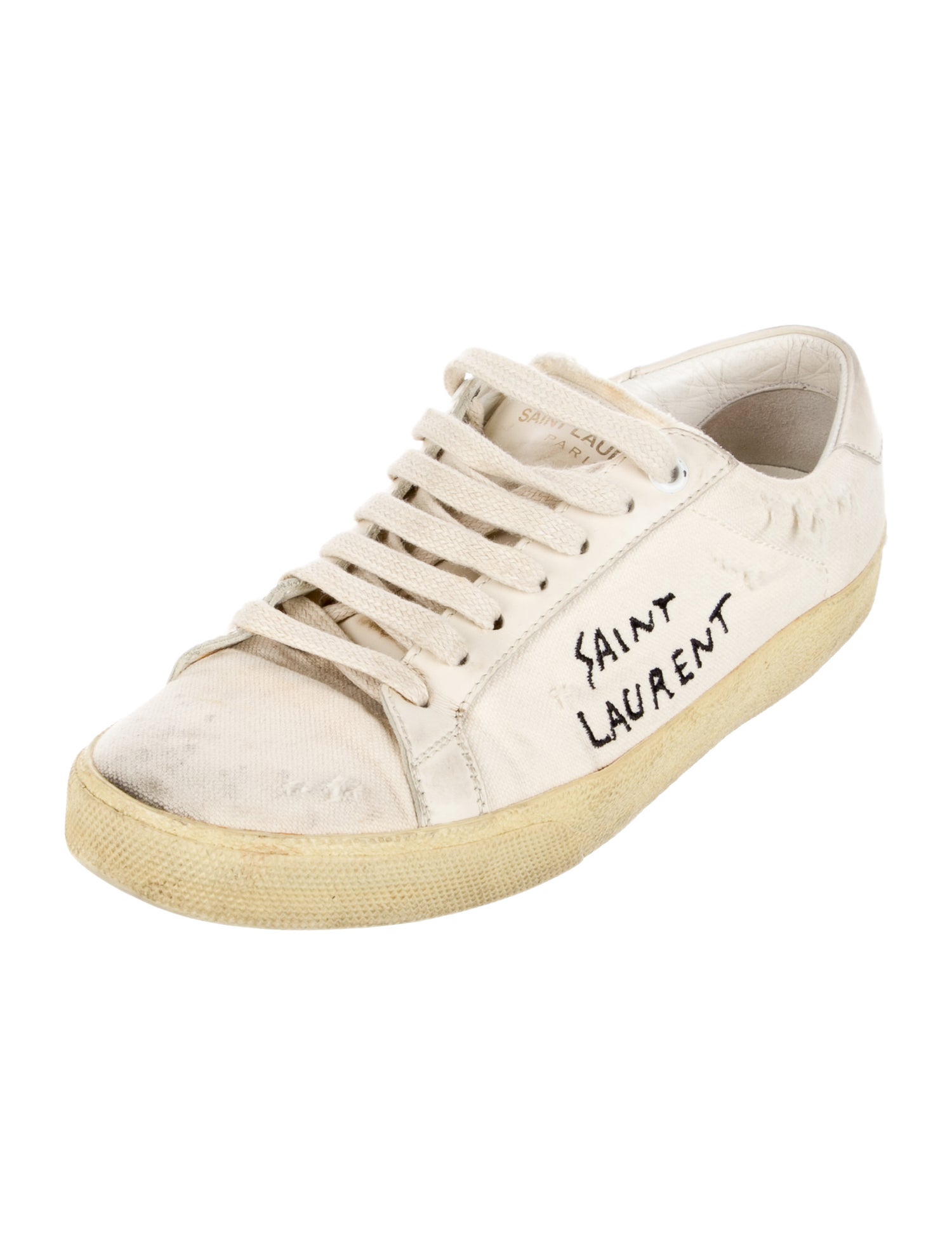 Saint Laurent Canvas Printed Sneakers