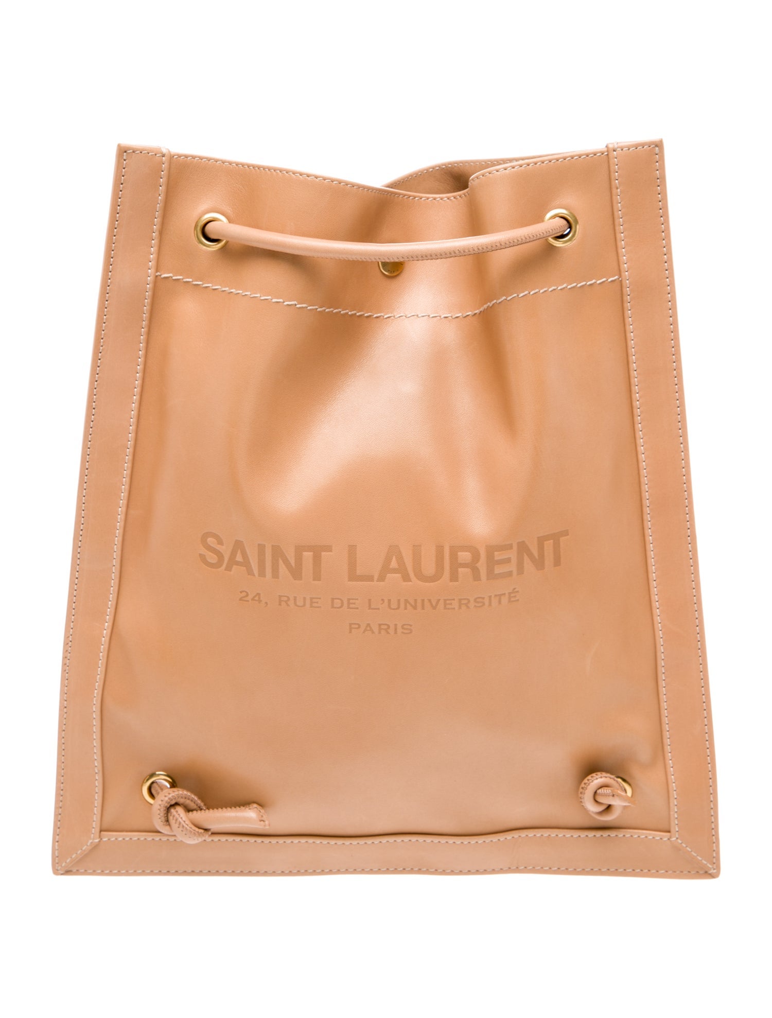 Saint Laurent Leather Bucket Bag