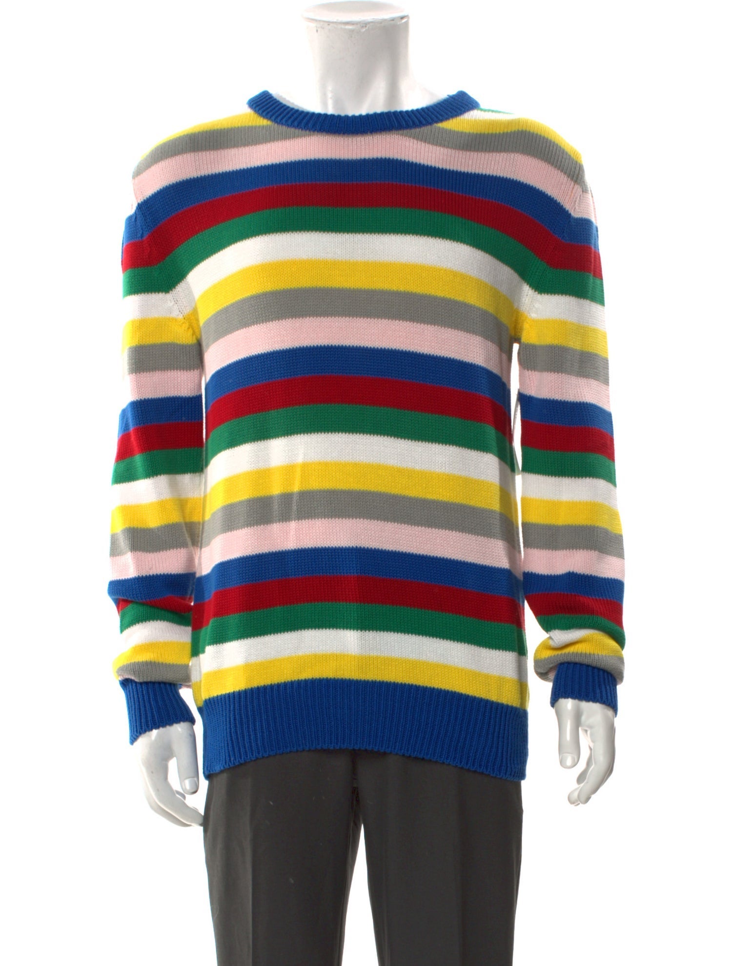 Saint Laurent Striped Crew Neck Pullover w/ Tags