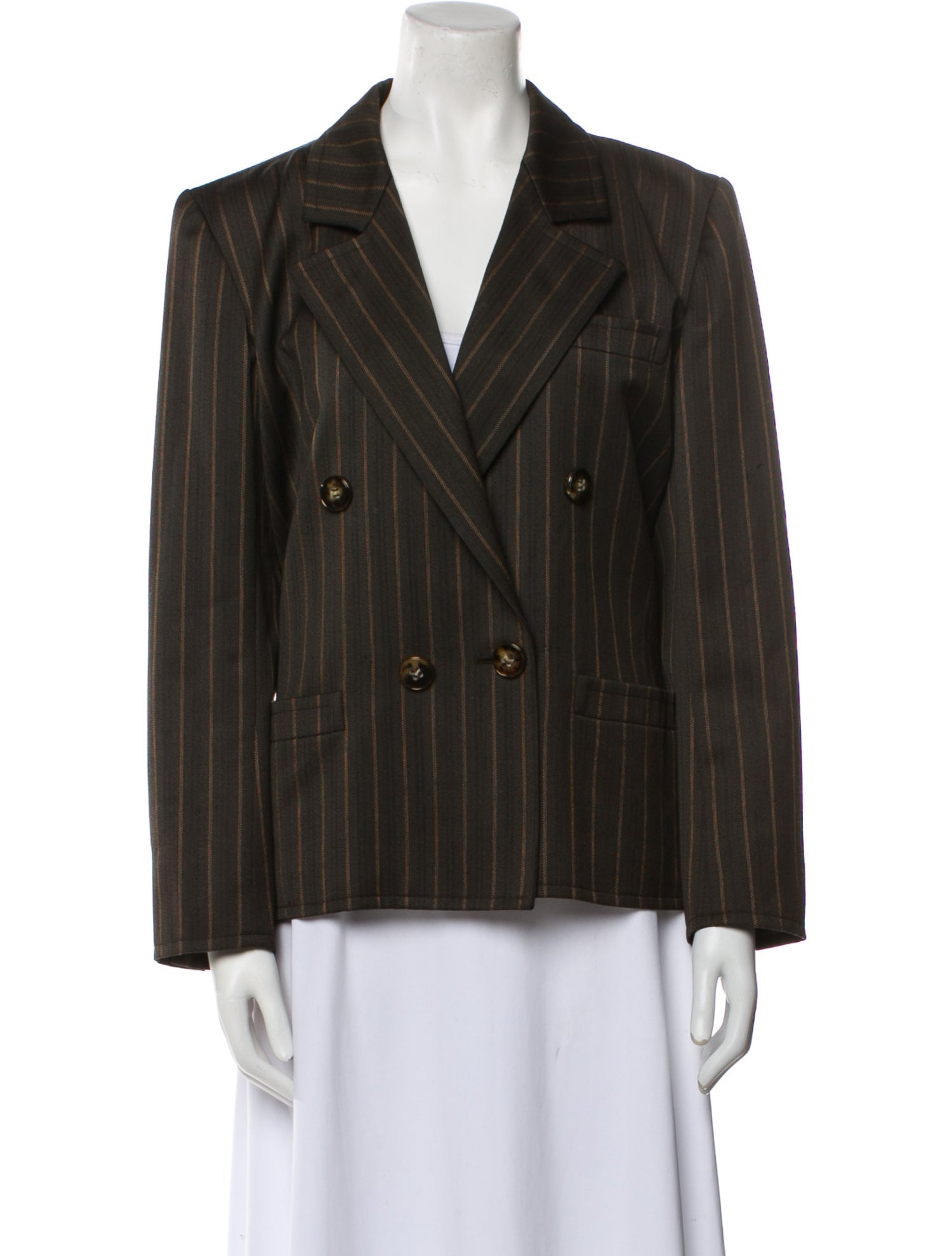 Saint Laurent Wool Striped Blazer