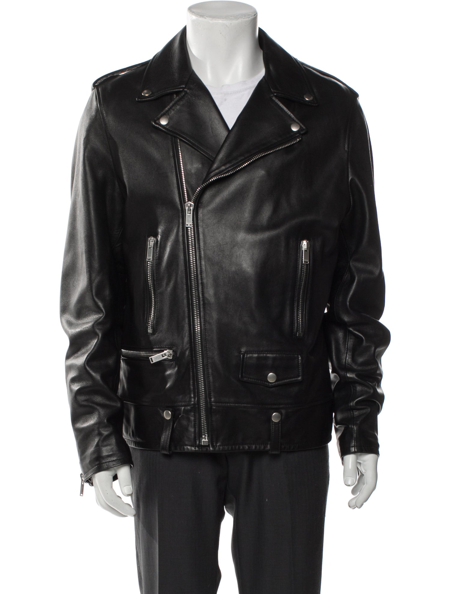 Saint Laurent 2021 Lambskin Moto Jacket