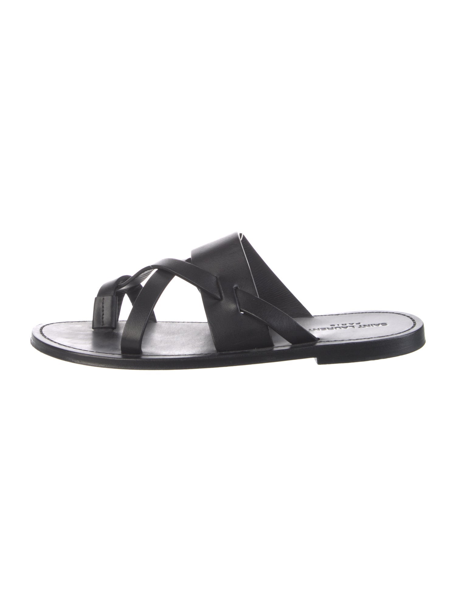 Saint Laurent Leather Slides