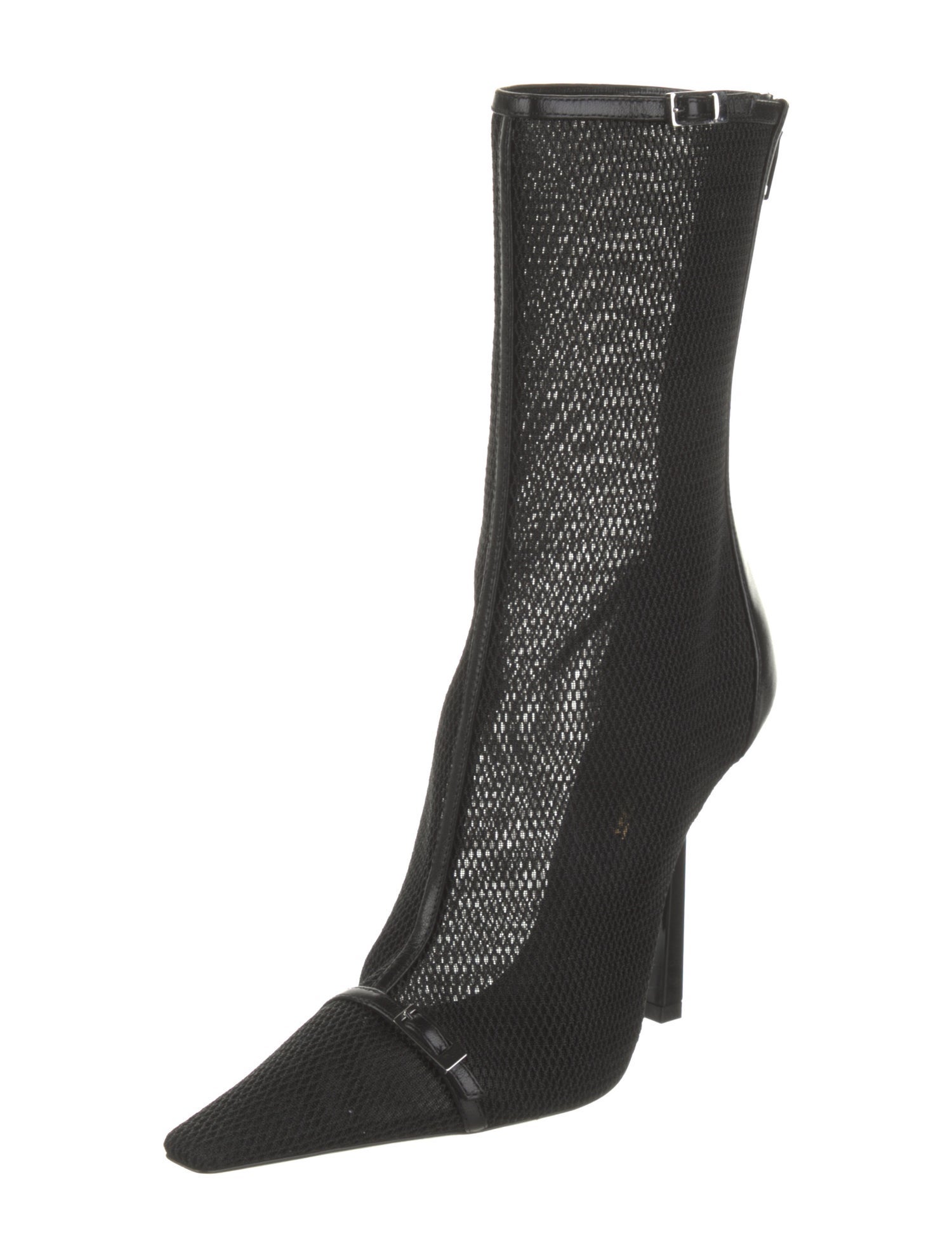 Saint Laurent Mesh Mesh Accents Sock Boots