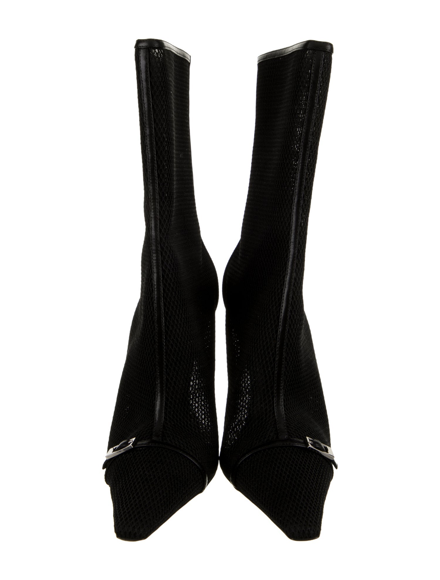 Saint Laurent Mesh Animal Print Boots
