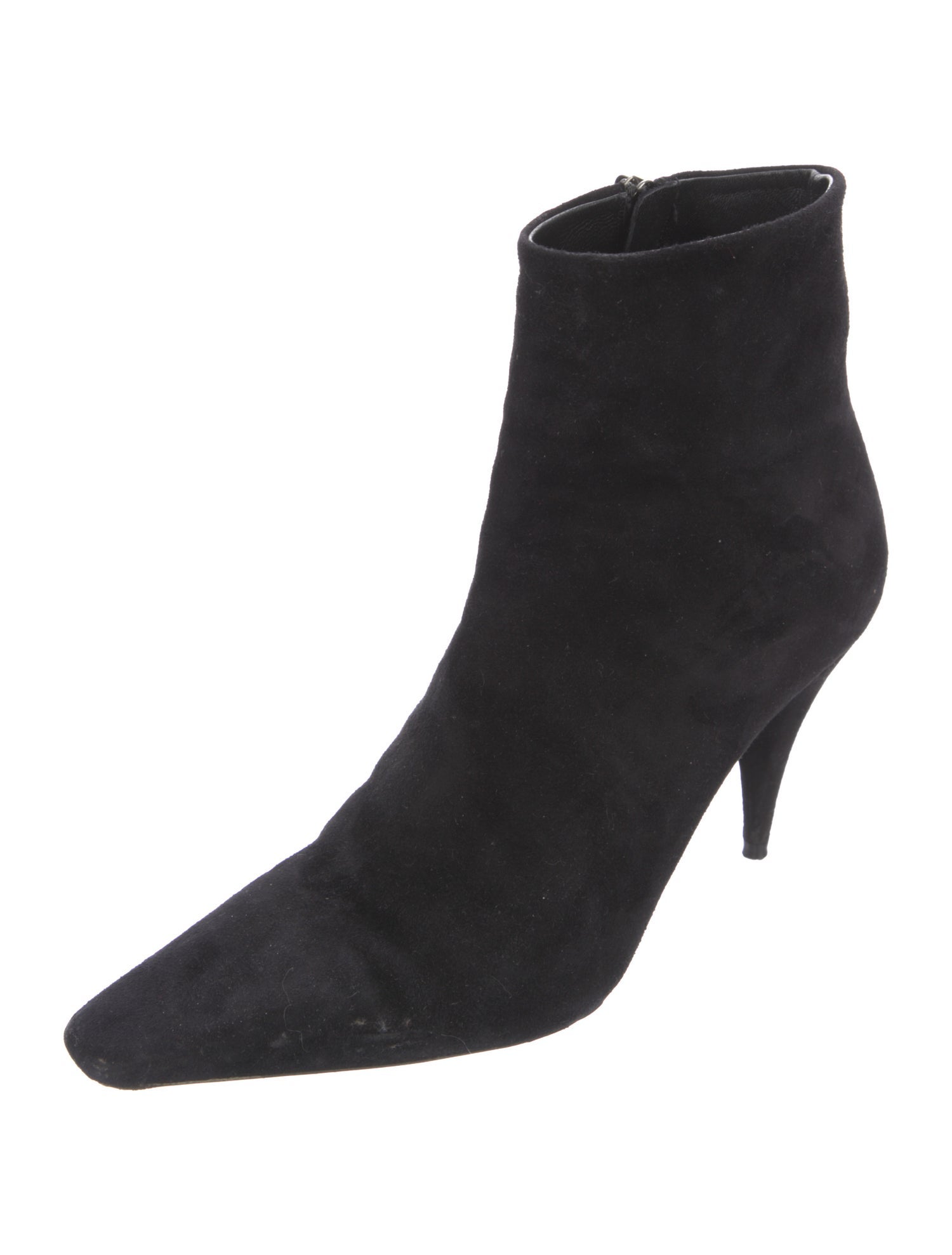 Saint Laurent Suede Animal Print Boots