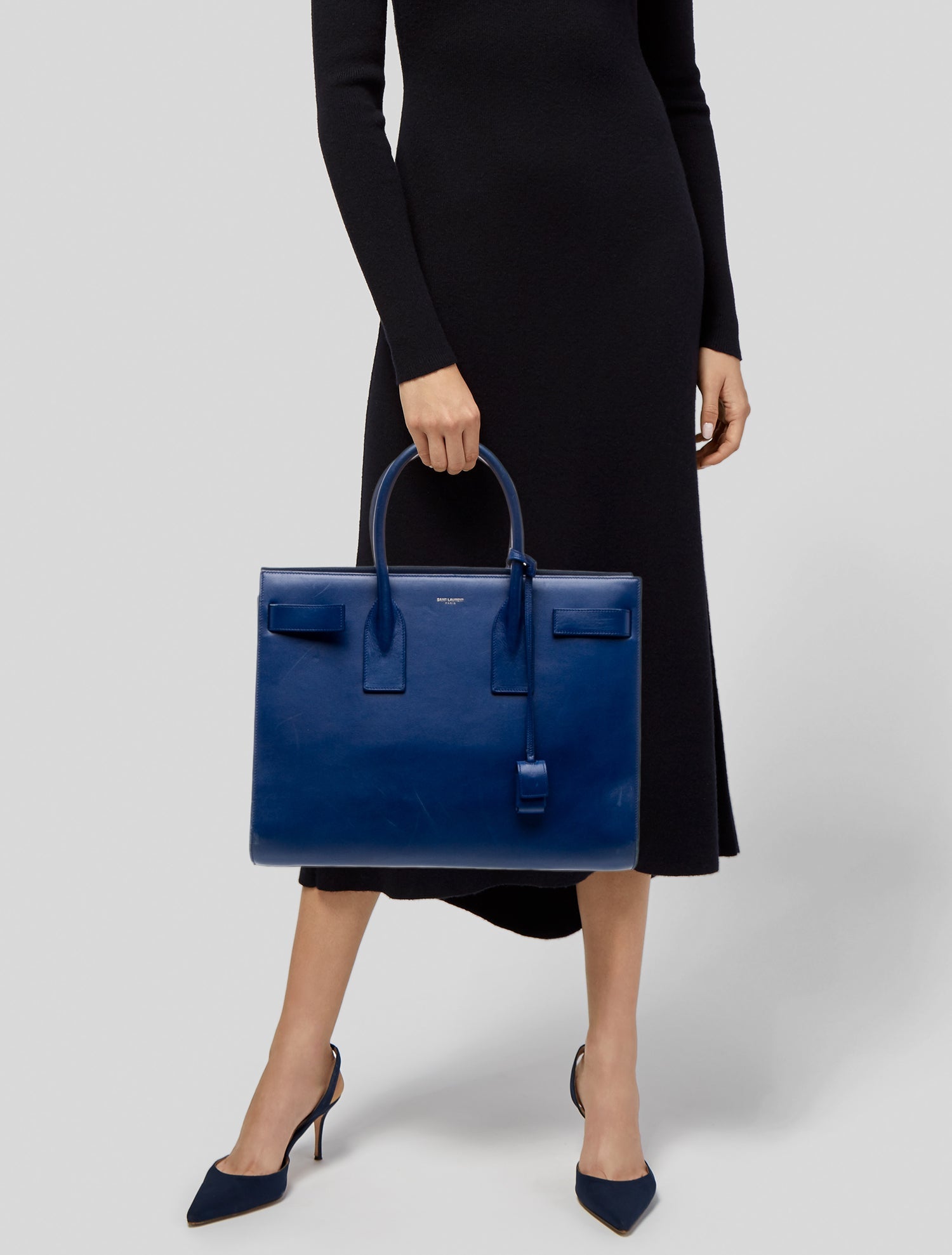 Saint Laurent Leather Sac De Jour Large