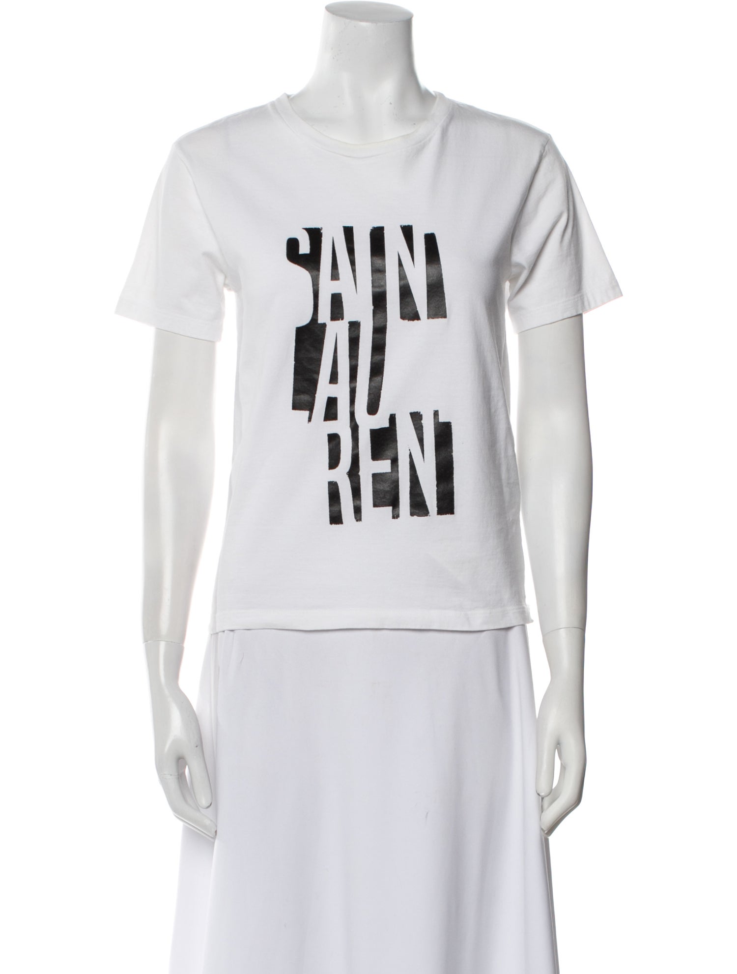 Saint Laurent Graphic Print Crew Neck T-Shirt