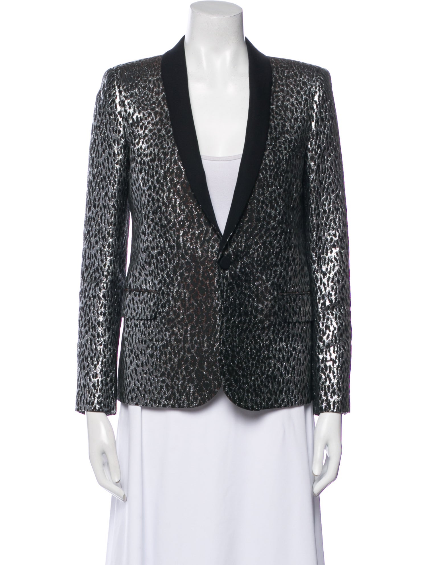 Saint Laurent Animal Print Blazer