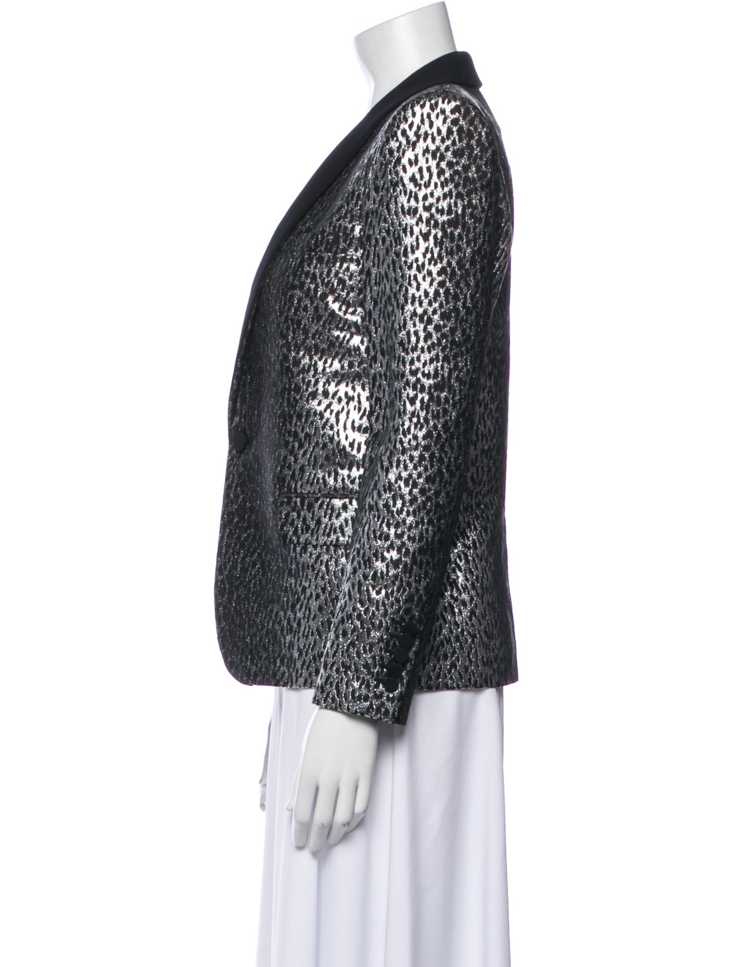 Saint Laurent Animal Print Blazer