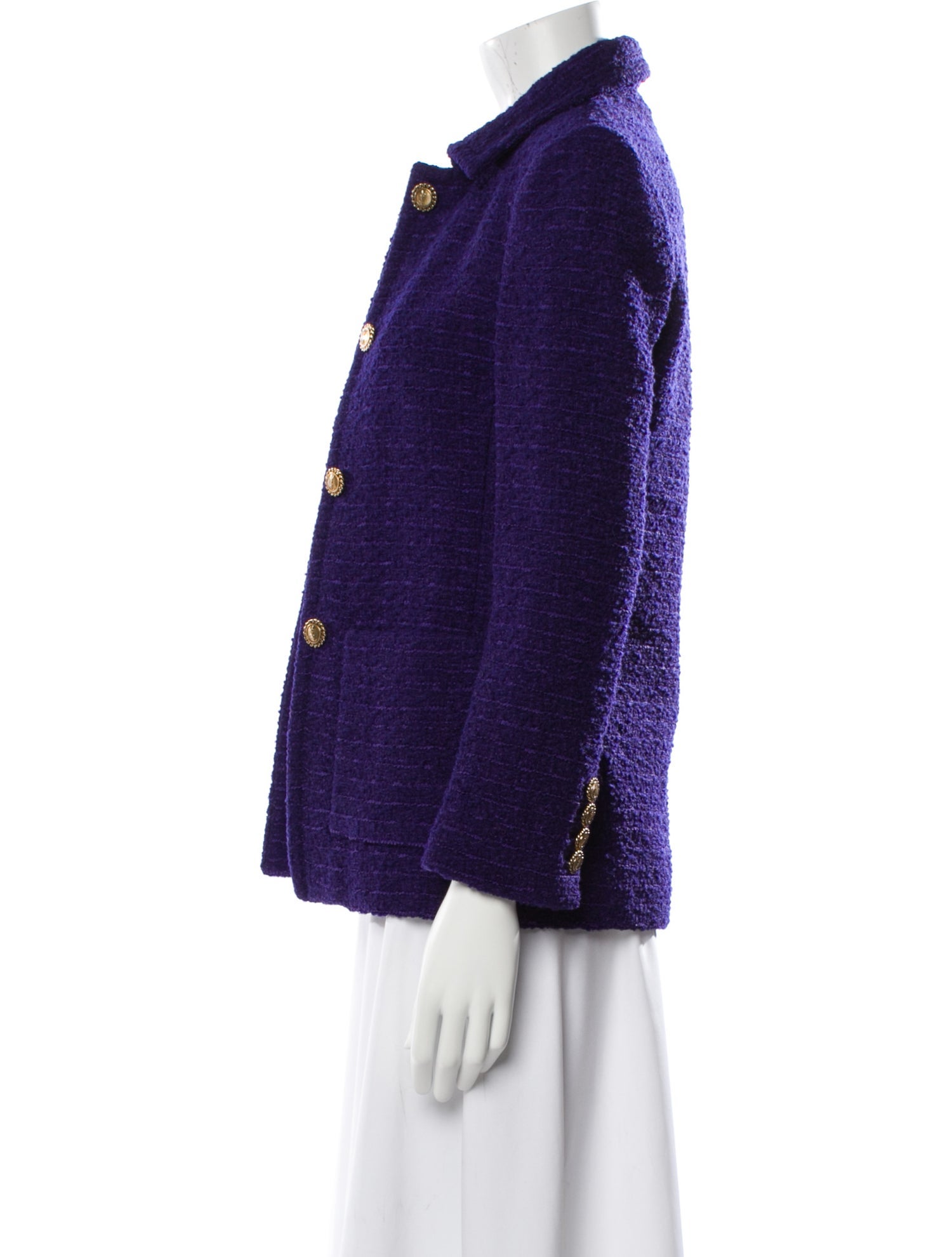 Saint Laurent Wool Tweed Pattern Jacket