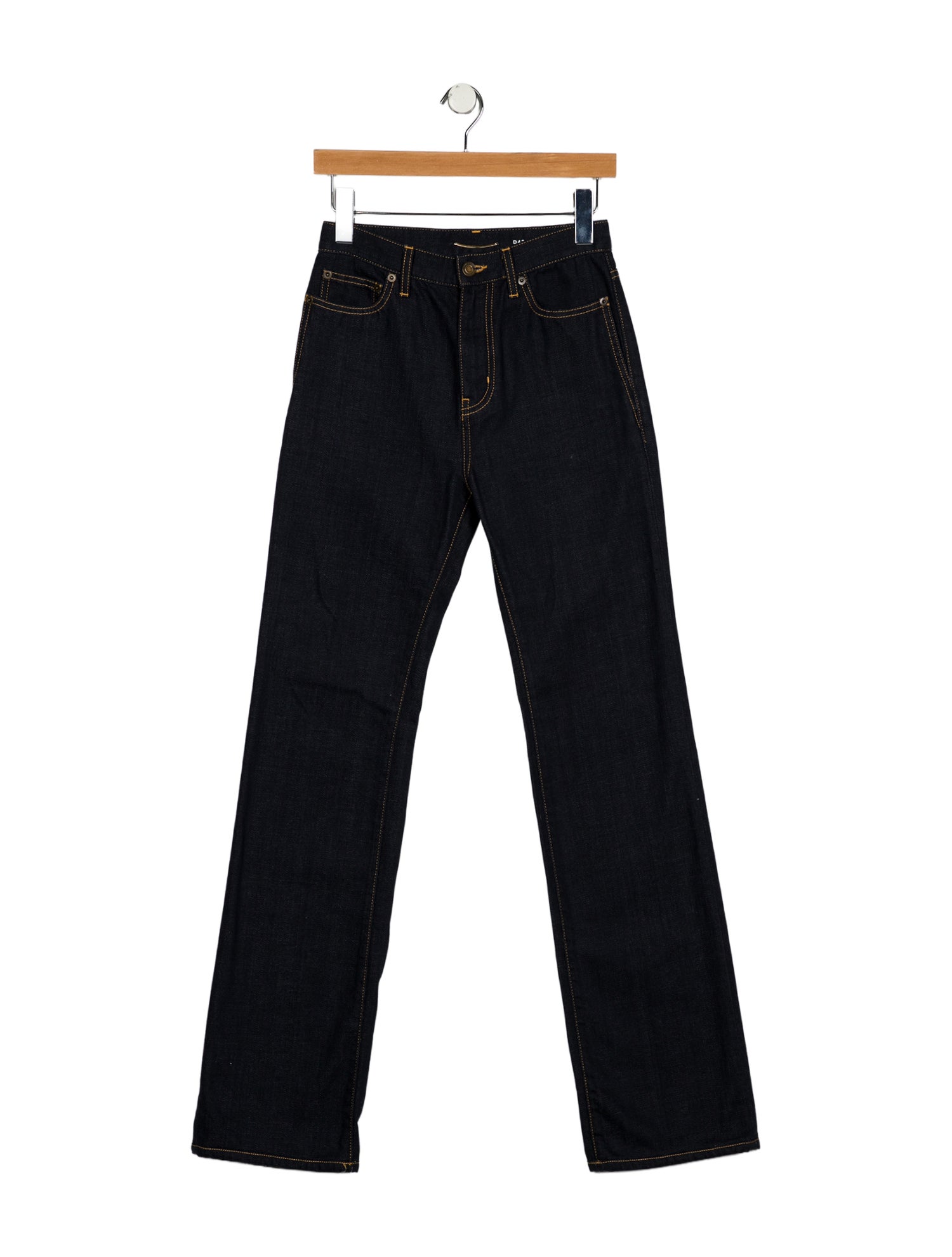 Saint Laurent Mid-Rise Wide Leg Jeans