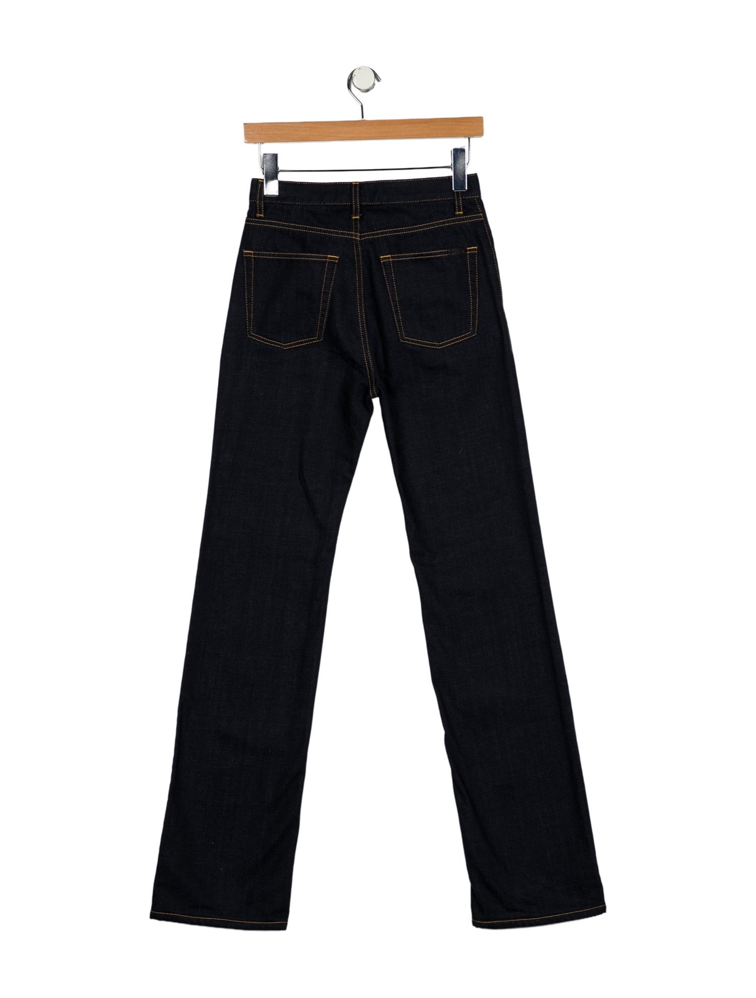 Saint Laurent Mid-Rise Wide Leg Jeans