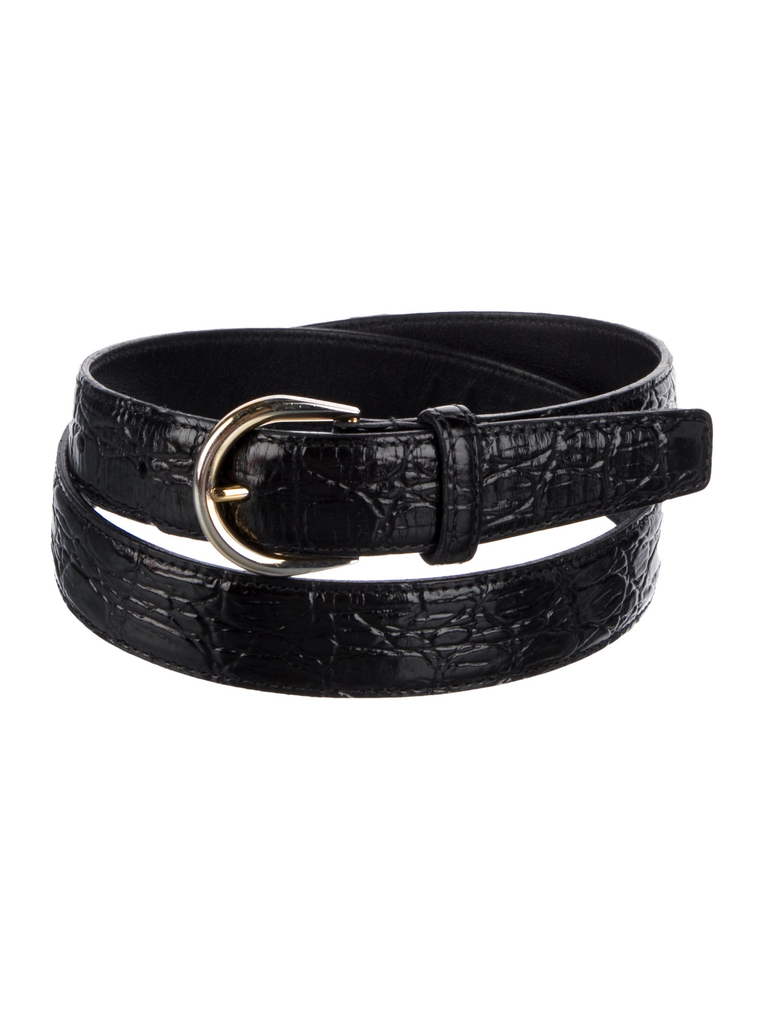 Saint Laurent Skinny Leather Belt