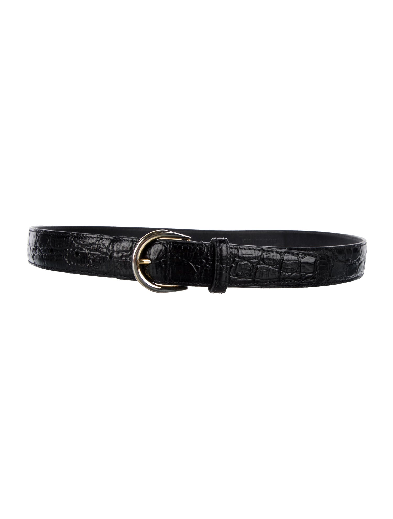 Saint Laurent Skinny Leather Belt