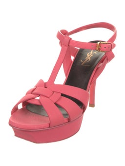 Leather T-Strap Sandals