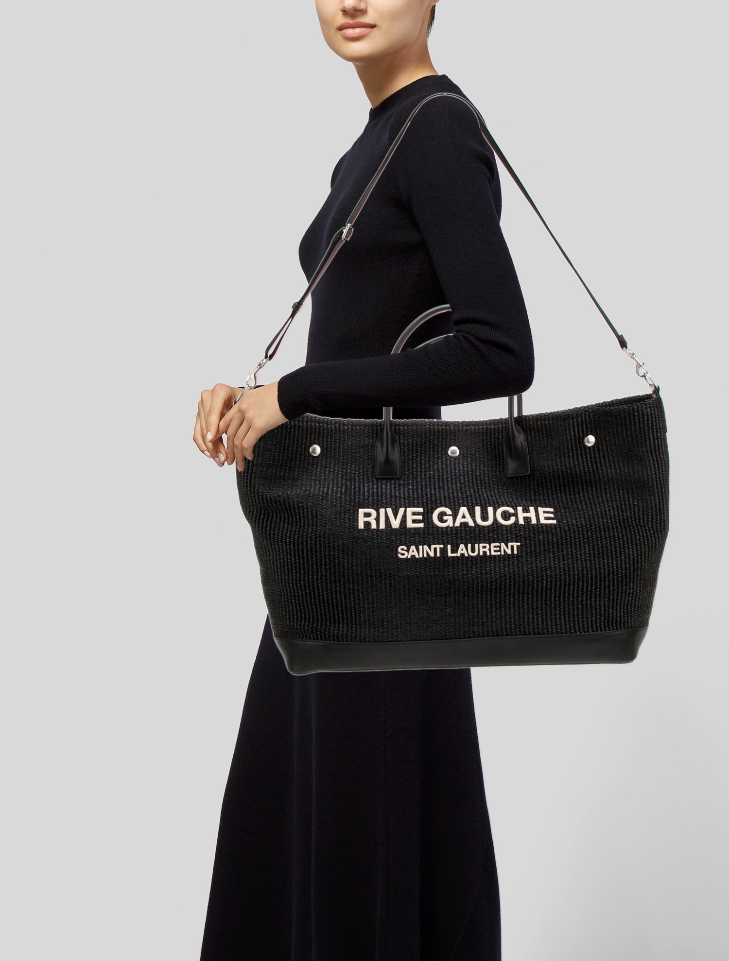 Saint Laurent Raffia Rive Gauche Maxi 2023