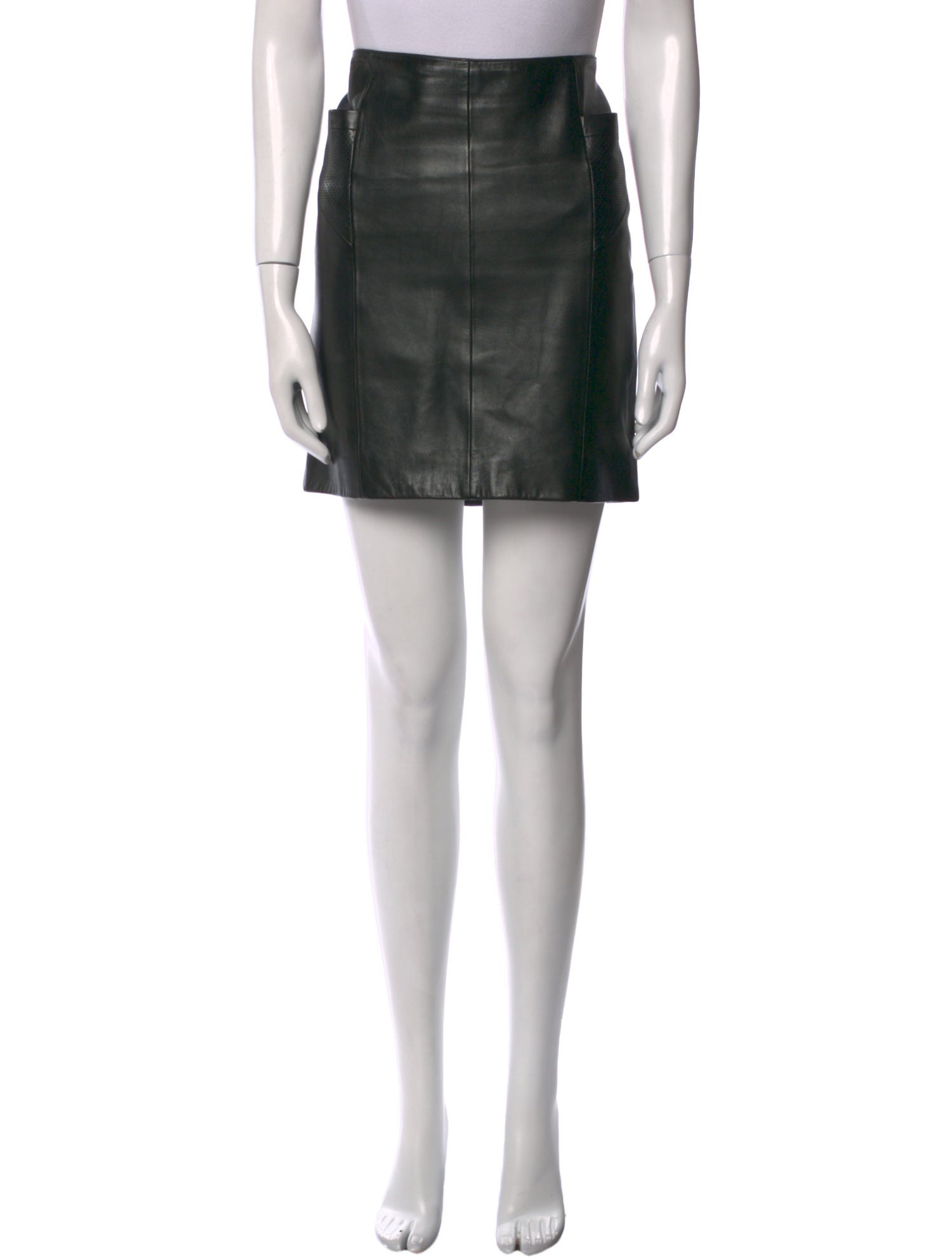 Saint Laurent Leather Mini Skirt