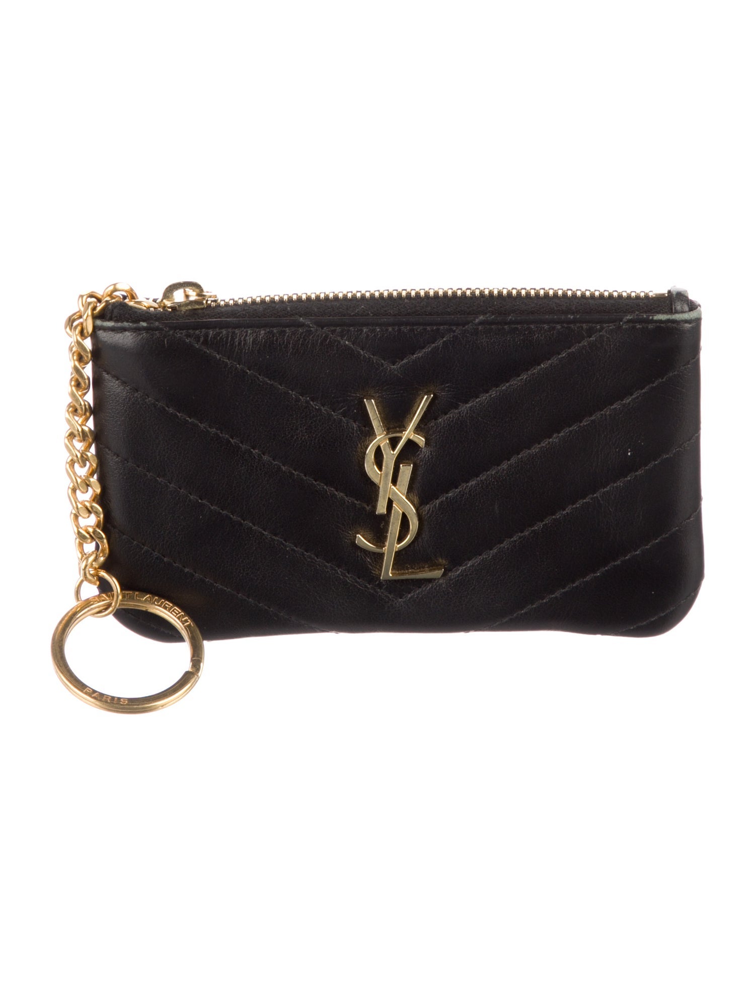 Saint Laurent Leather Key Pouch