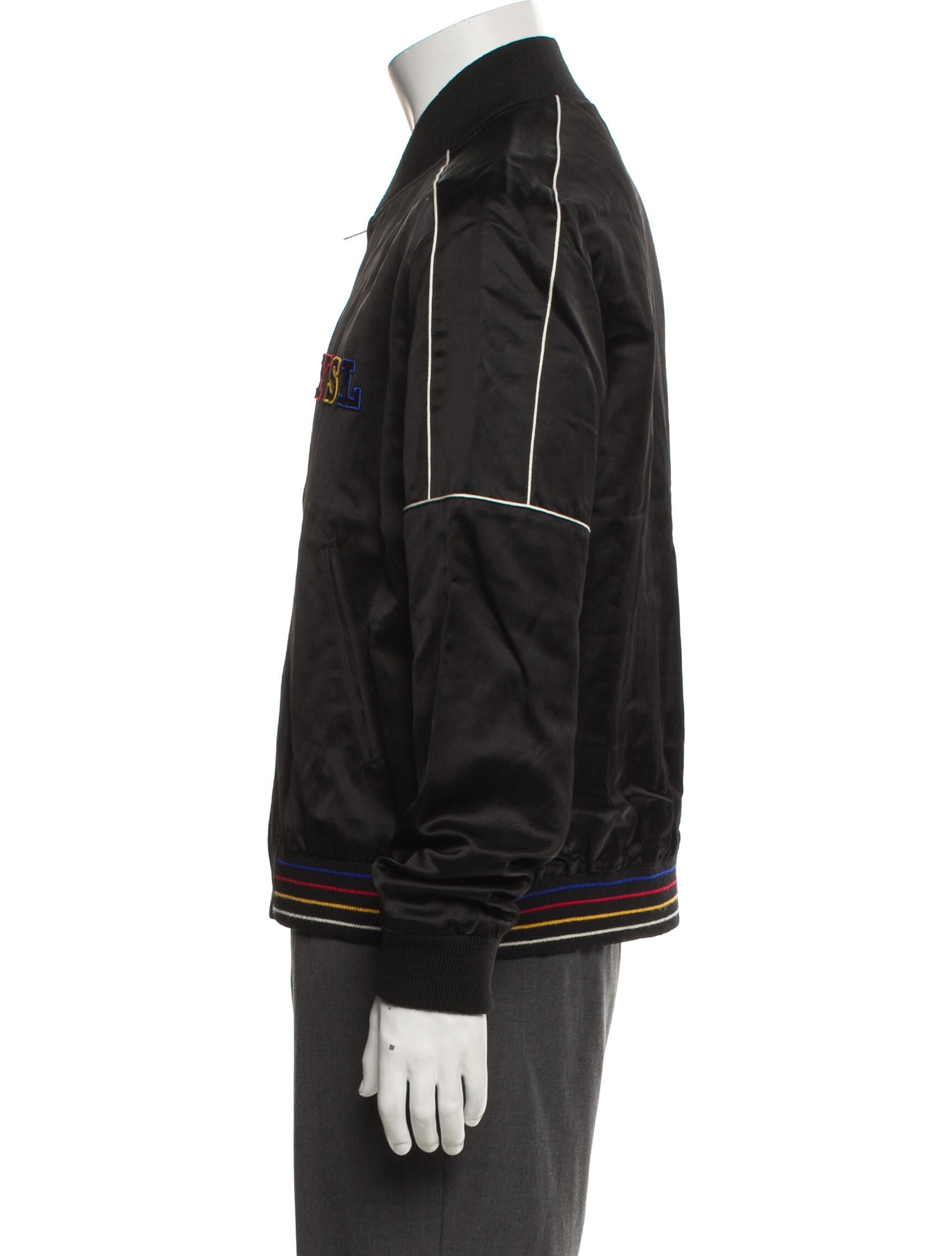 Saint Laurent 2021 Striped Bomber Jacket