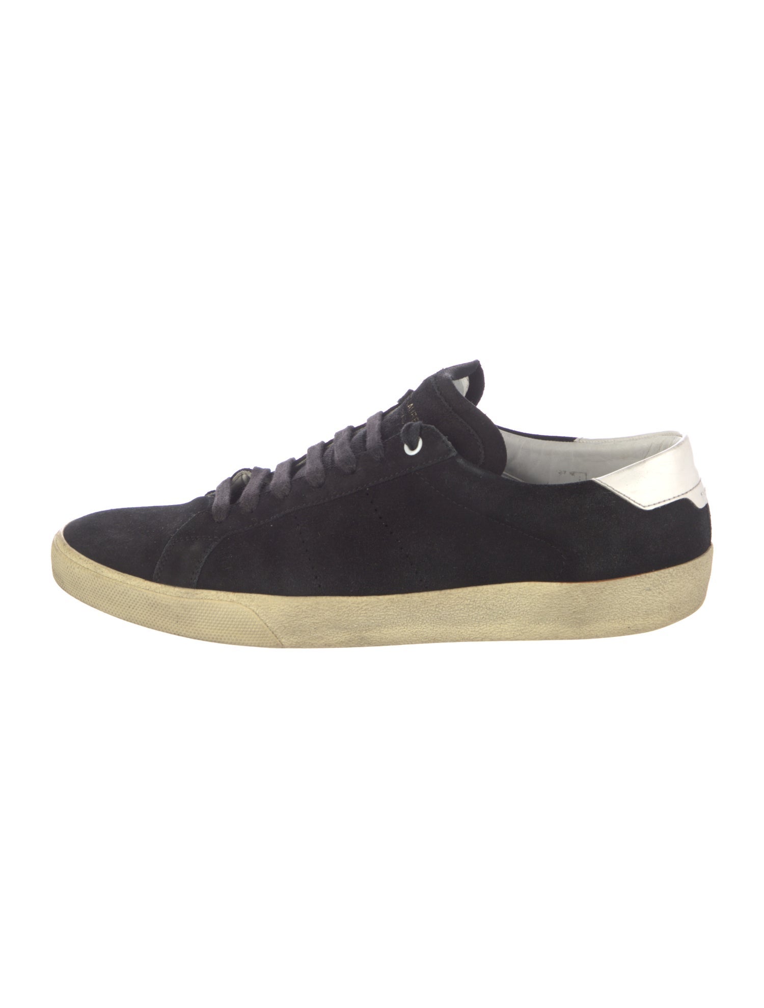 Saint Laurent Suede Leather Trim Embellishment Sneakers