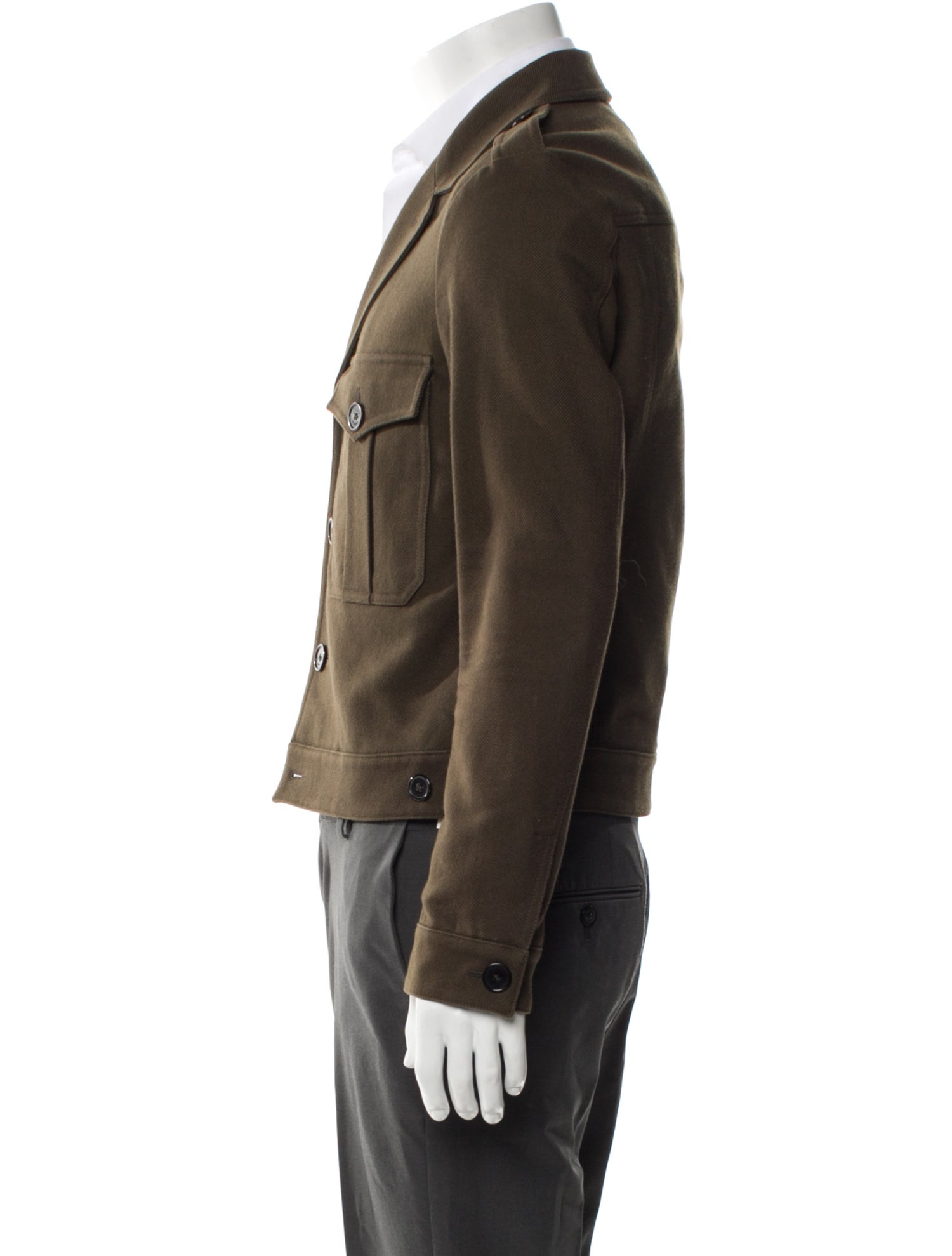 Saint Laurent 2015 Cropped Military Utility Jacket