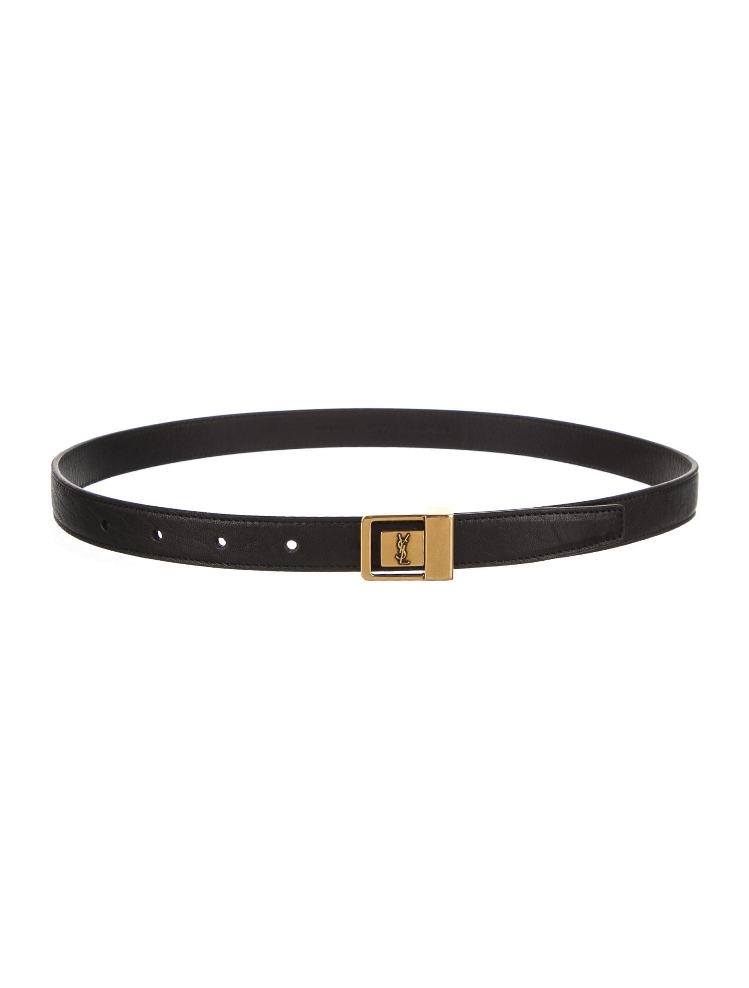 Saint Laurent Skinny Leather Belt