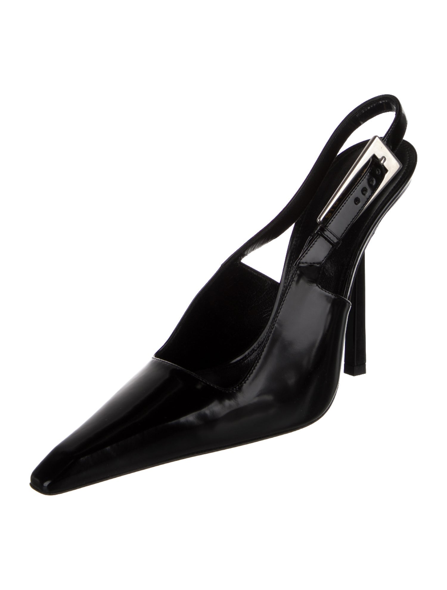 Saint Laurent Patent Leather Slingback Pumps