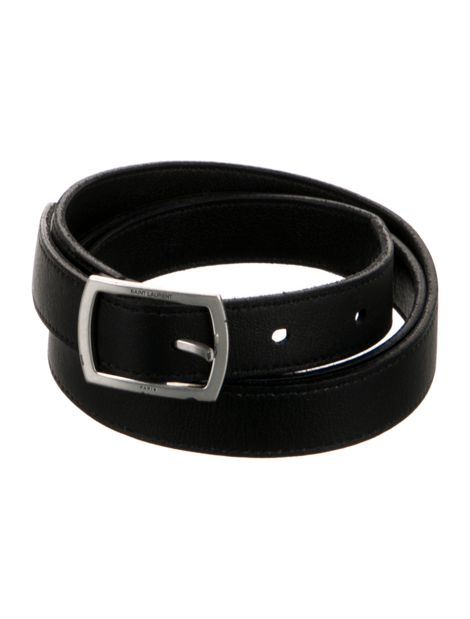 Saint Laurent Skinny Leather Belt