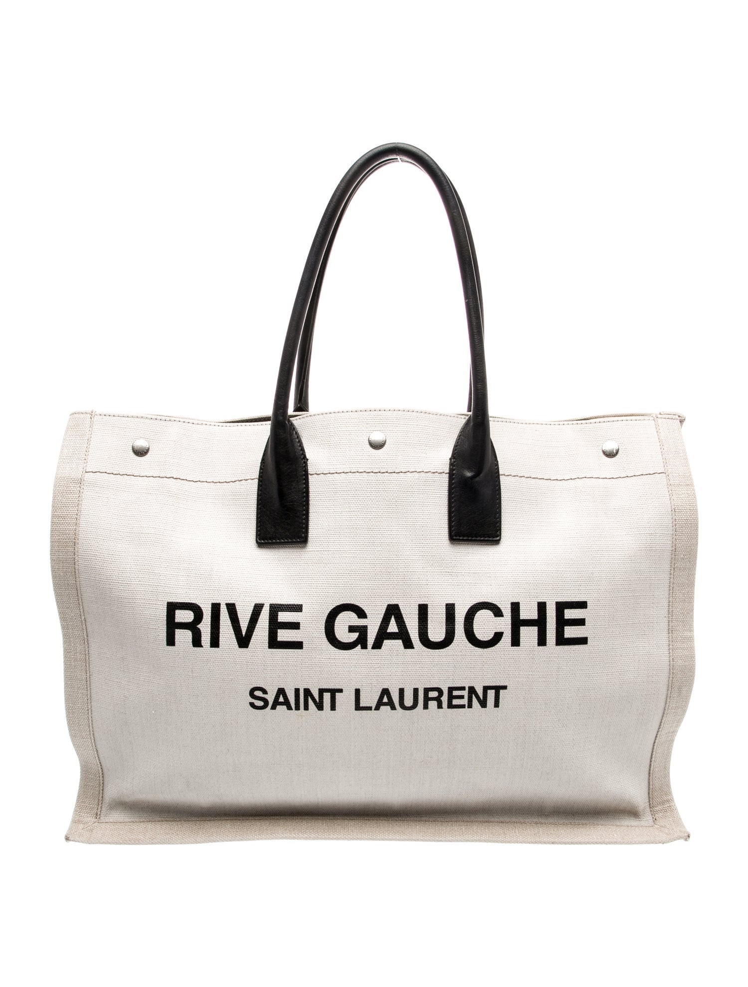 Saint Laurent ラヴァリエ 22ss Saint Laurent Canvas Rive Gauche Large 2022 - Black Totes
