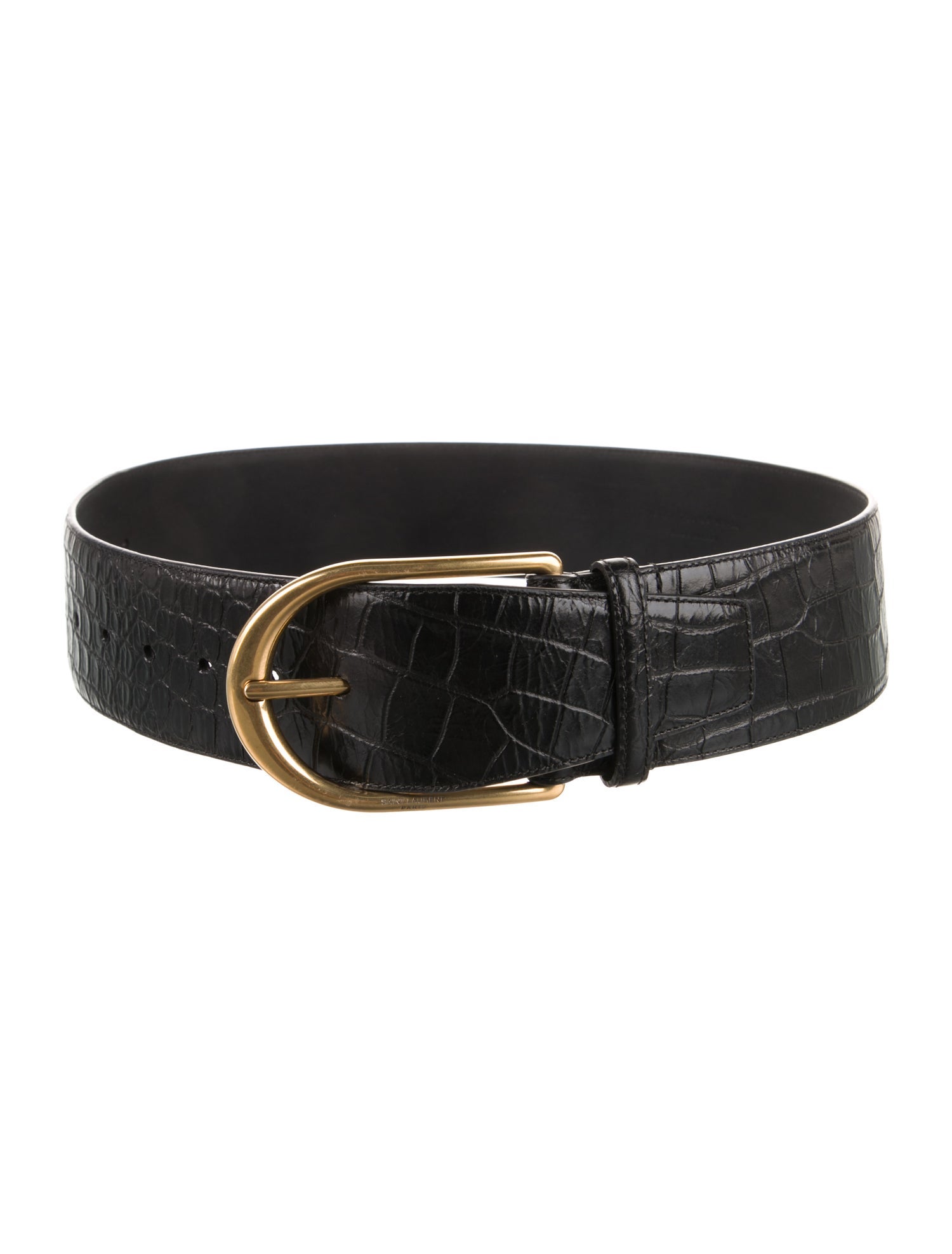 Saint Laurent Wide Leather Waist Belt