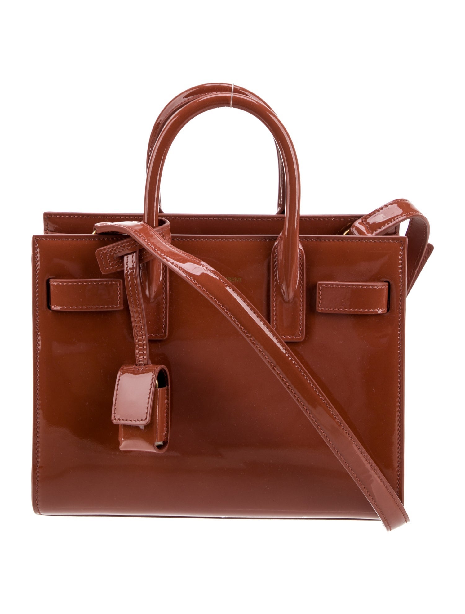 Saint Laurent Patent Leather Sac De Jour Nano 2025