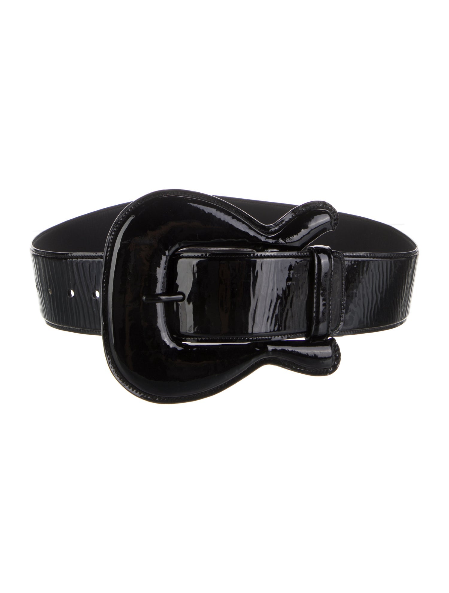 Saint Laurent Wide Patent Leather Waist Belt