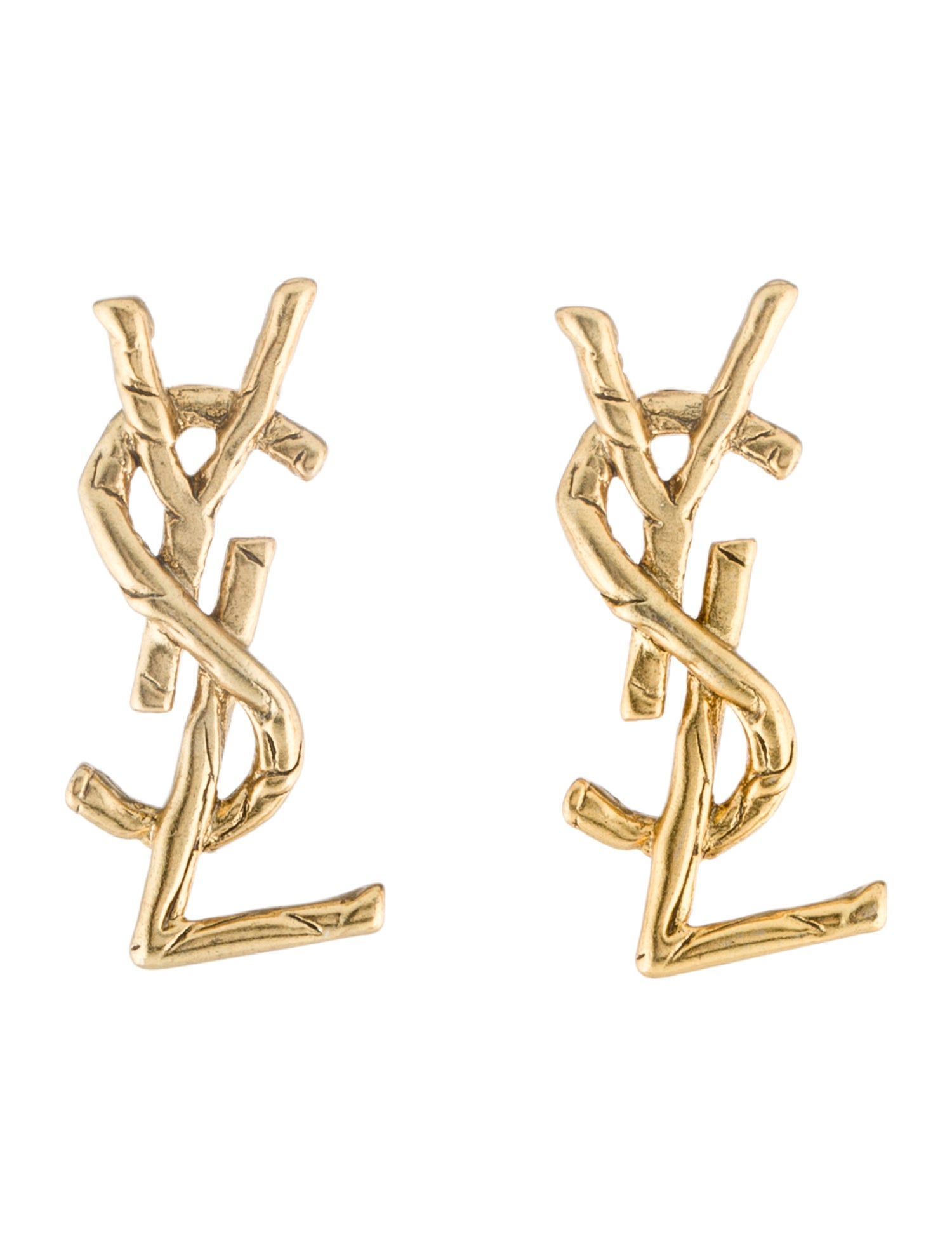 Saint Laurent Logo Drop Earrings