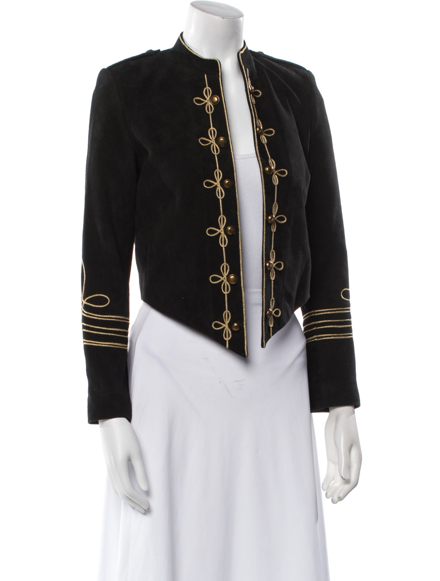 Saint Laurent Suede Printed Evening Jacket