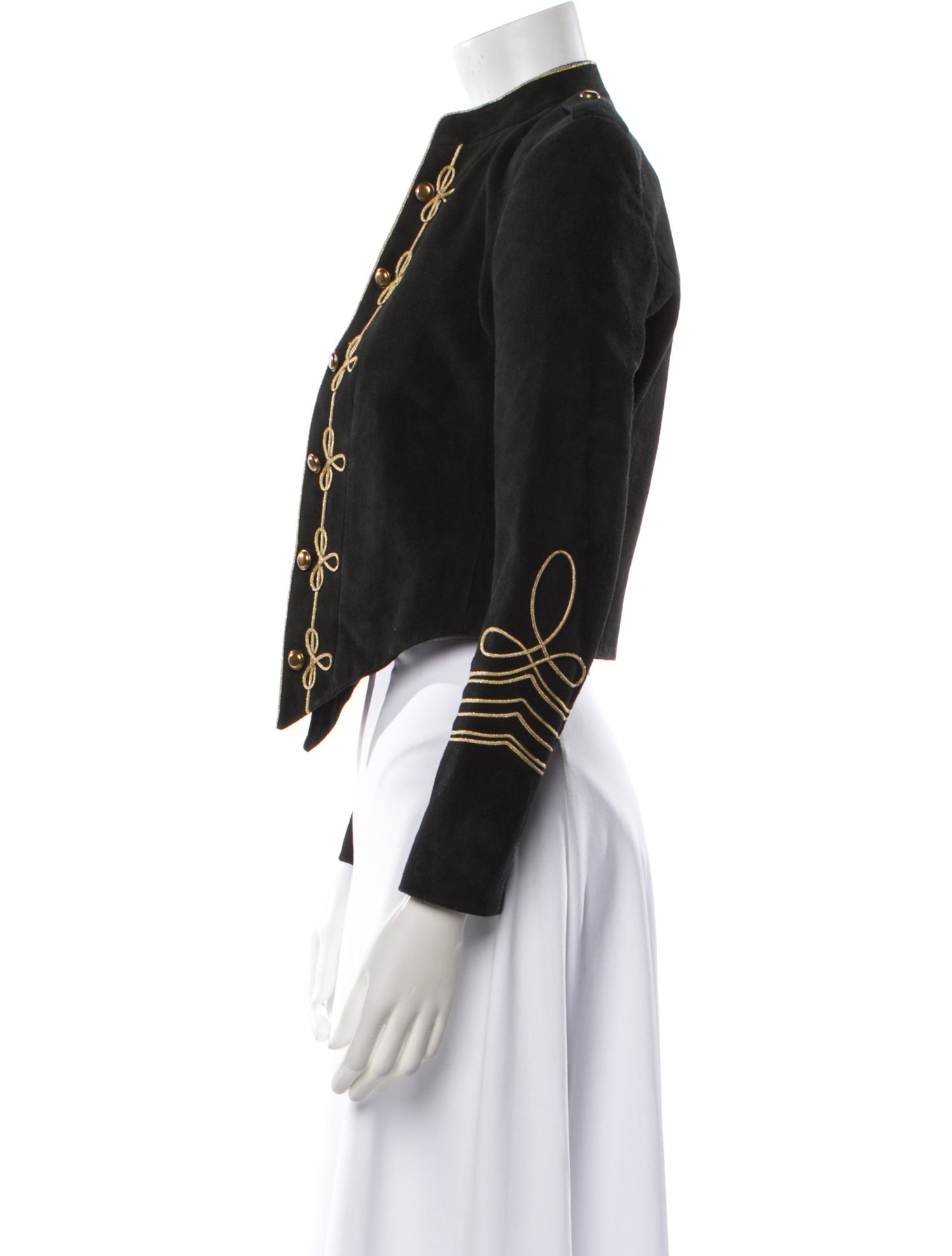 Saint Laurent Suede Printed Evening Jacket