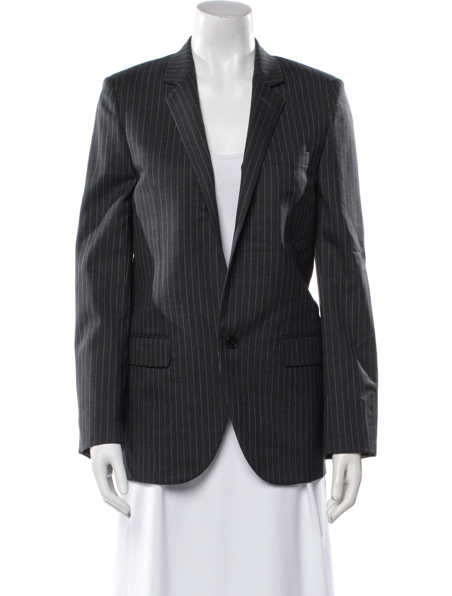 Saint Laurent Wool Striped Blazer