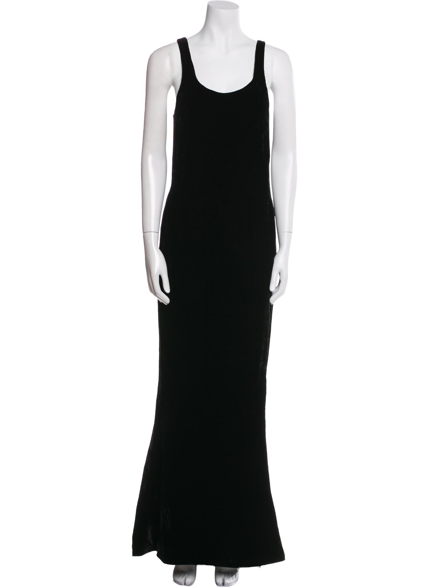 Saint Laurent Scoop Neck Long Dress