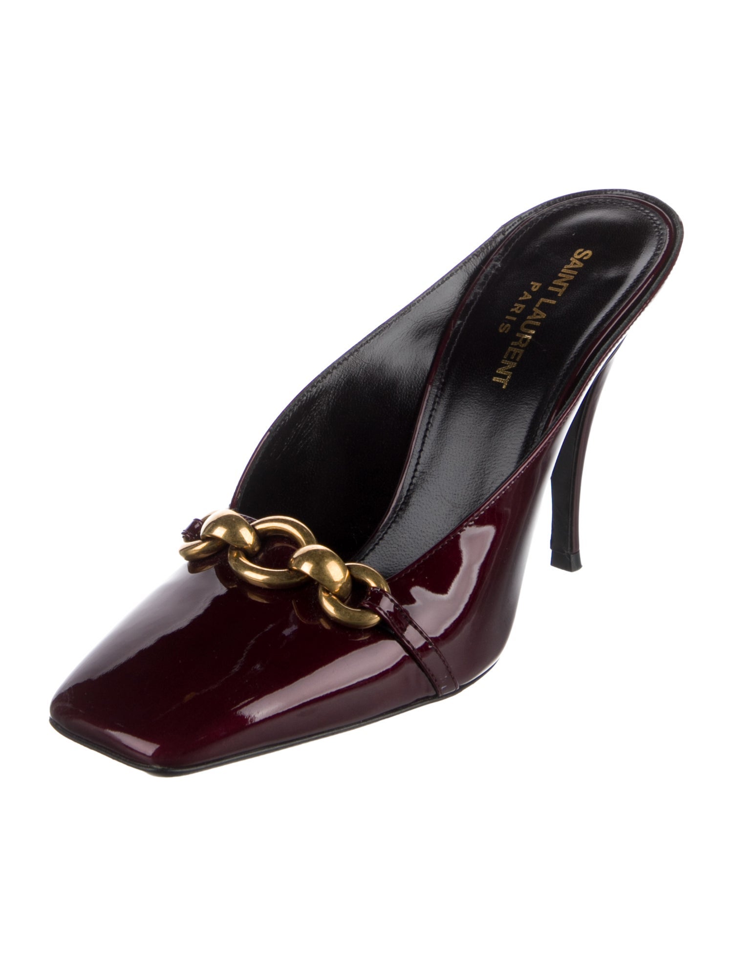 Saint Laurent Patent Leather Mules