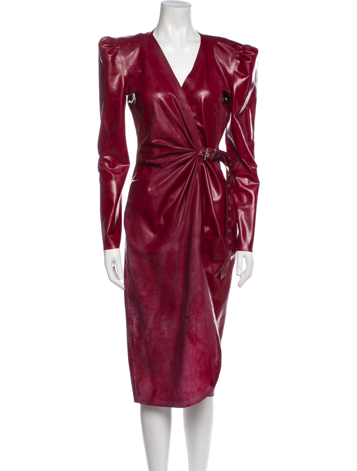 Saint Laurent Latex Midi Length Dress