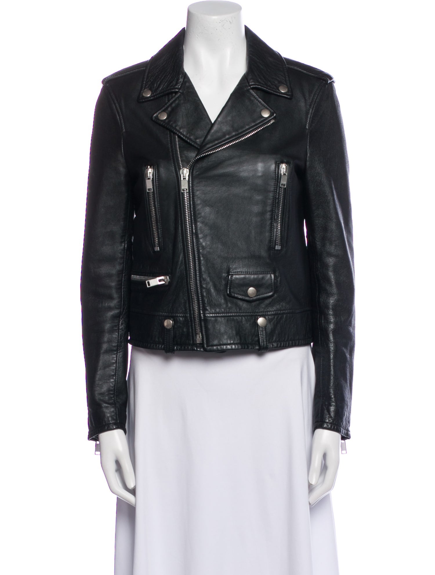 Saint Laurent Lamb Leather Biker Jacket