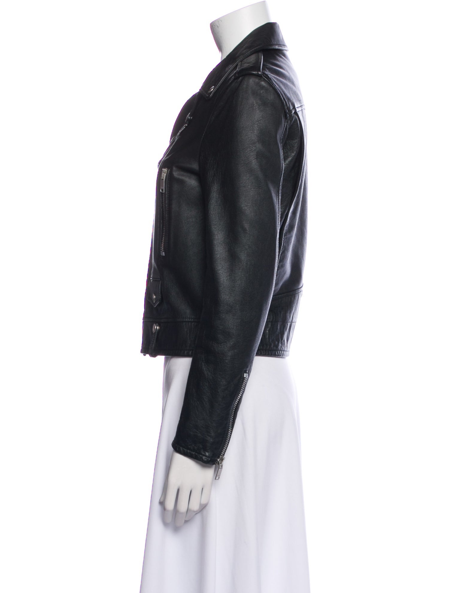 Saint Laurent Lamb Leather Biker Jacket