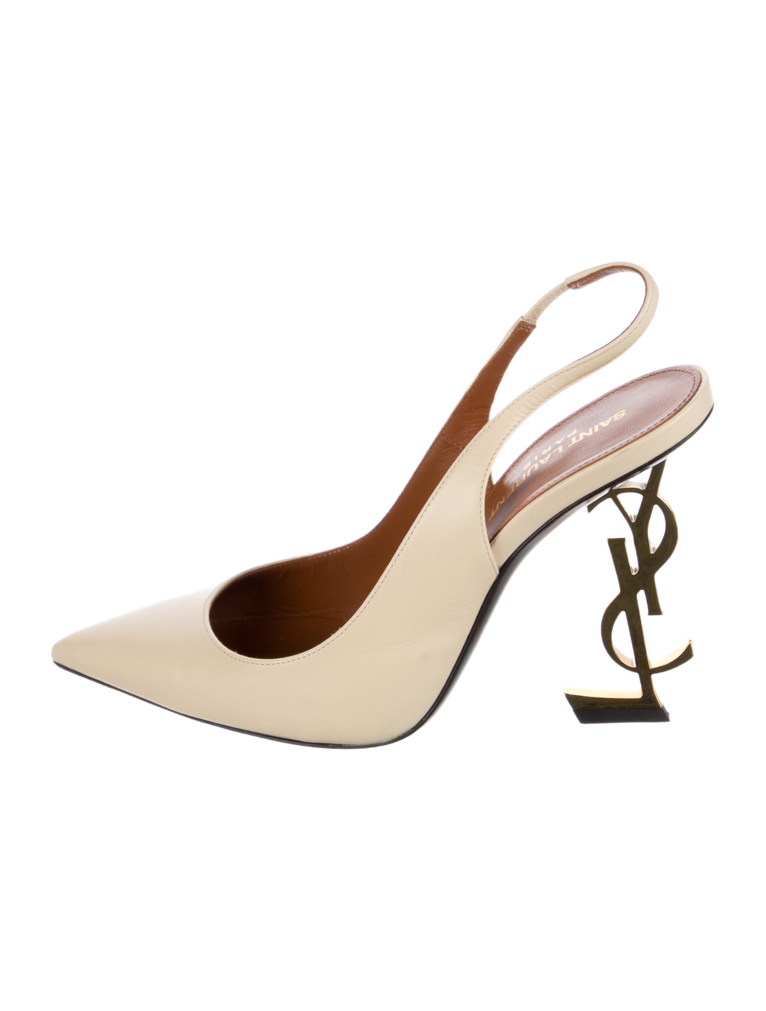 Saint Laurent Leather Slingback Pumps