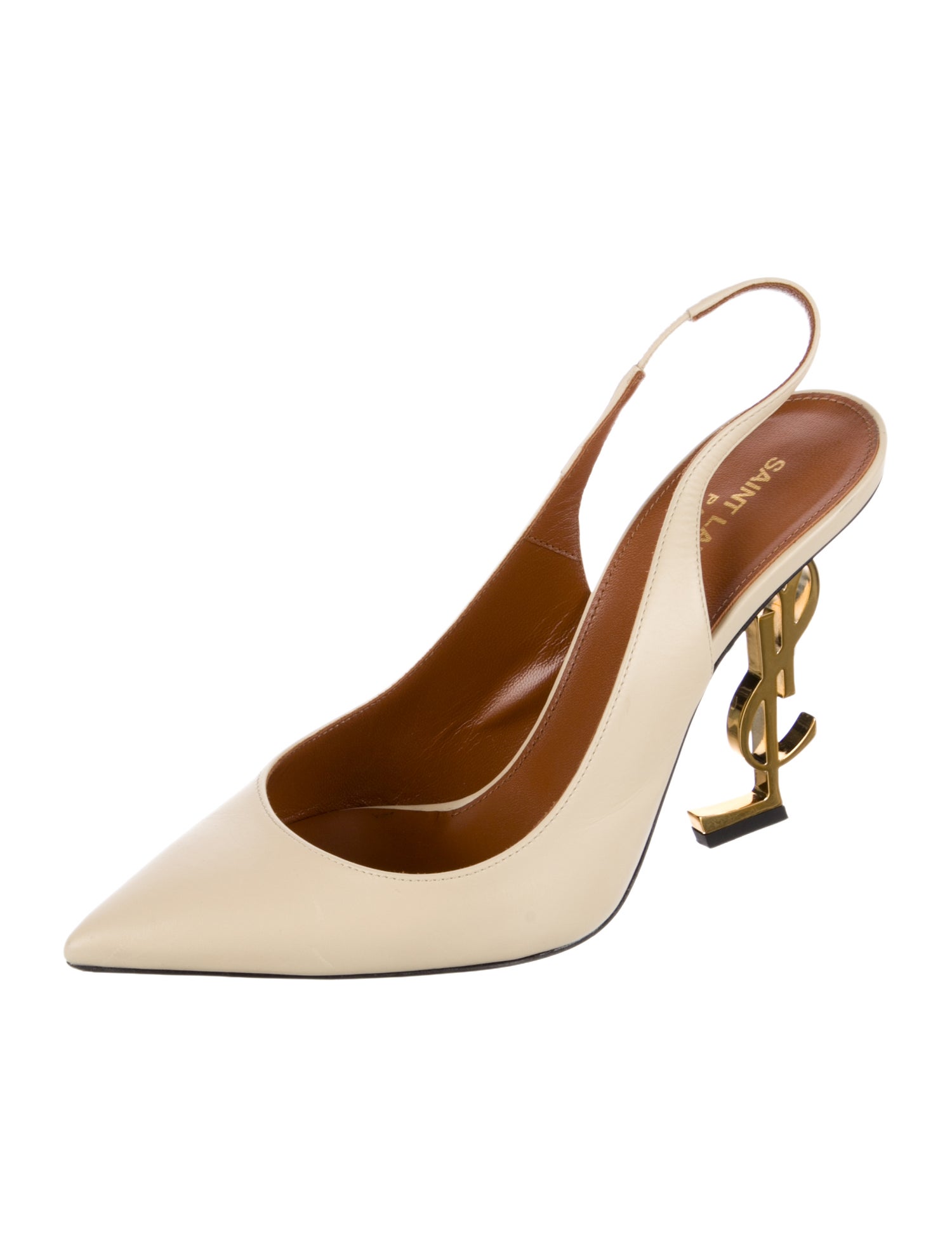 Saint Laurent Leather Slingback Pumps