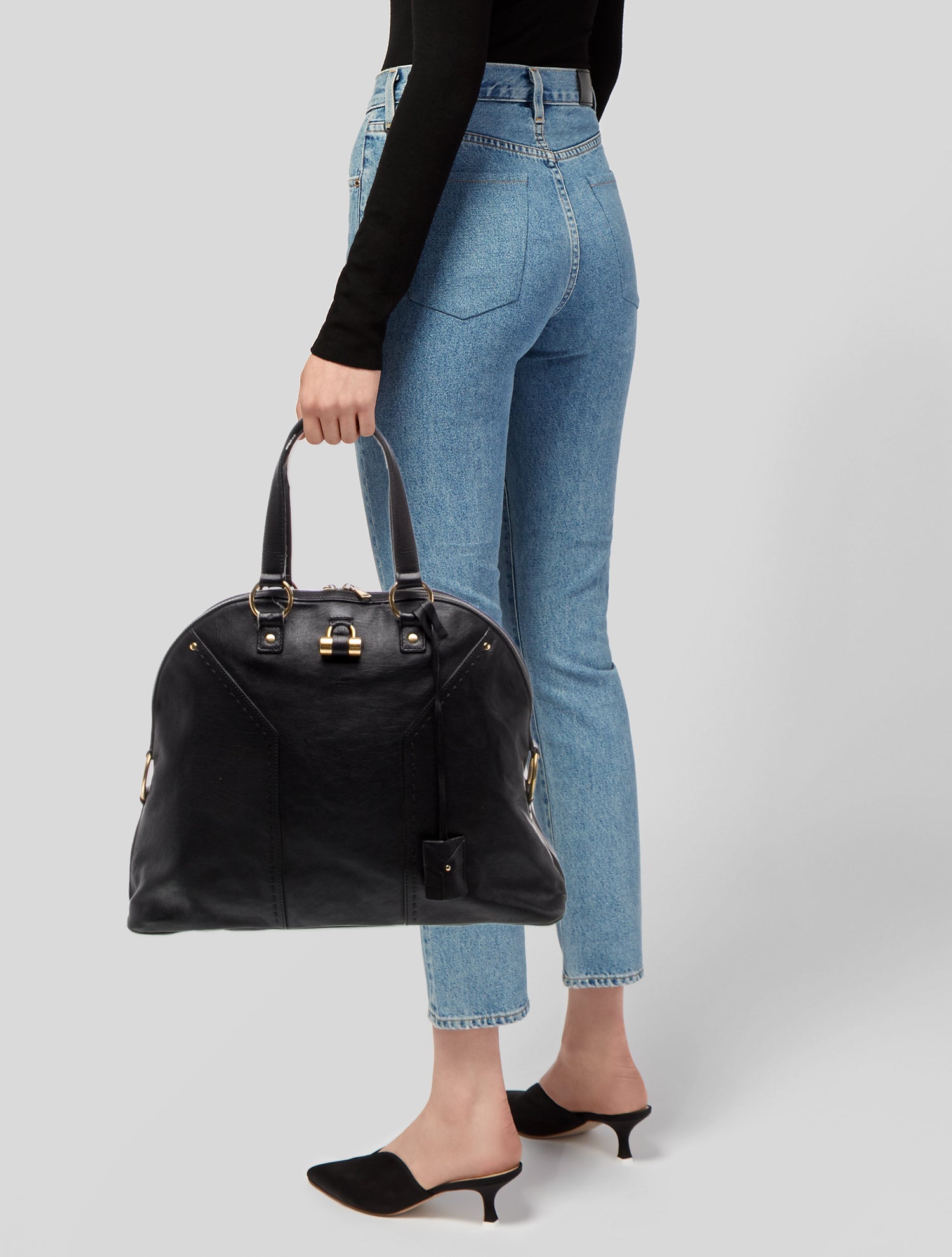 Leather Top Handle Bag