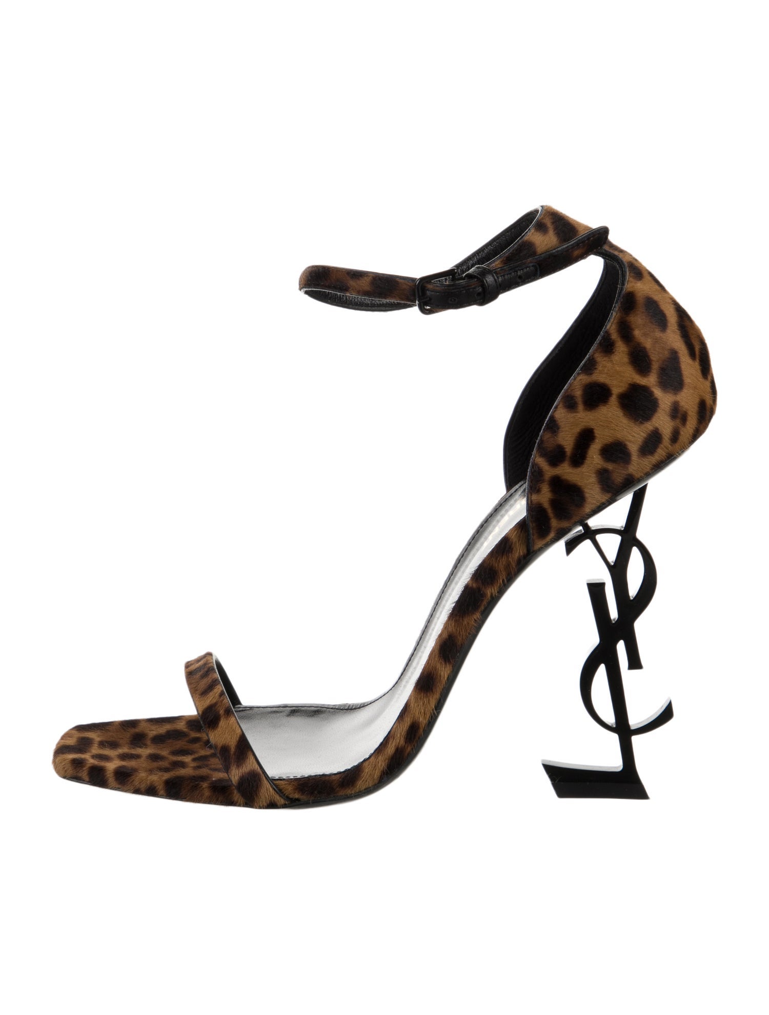 Saint Laurent Ponyhair Animal Print Sandals