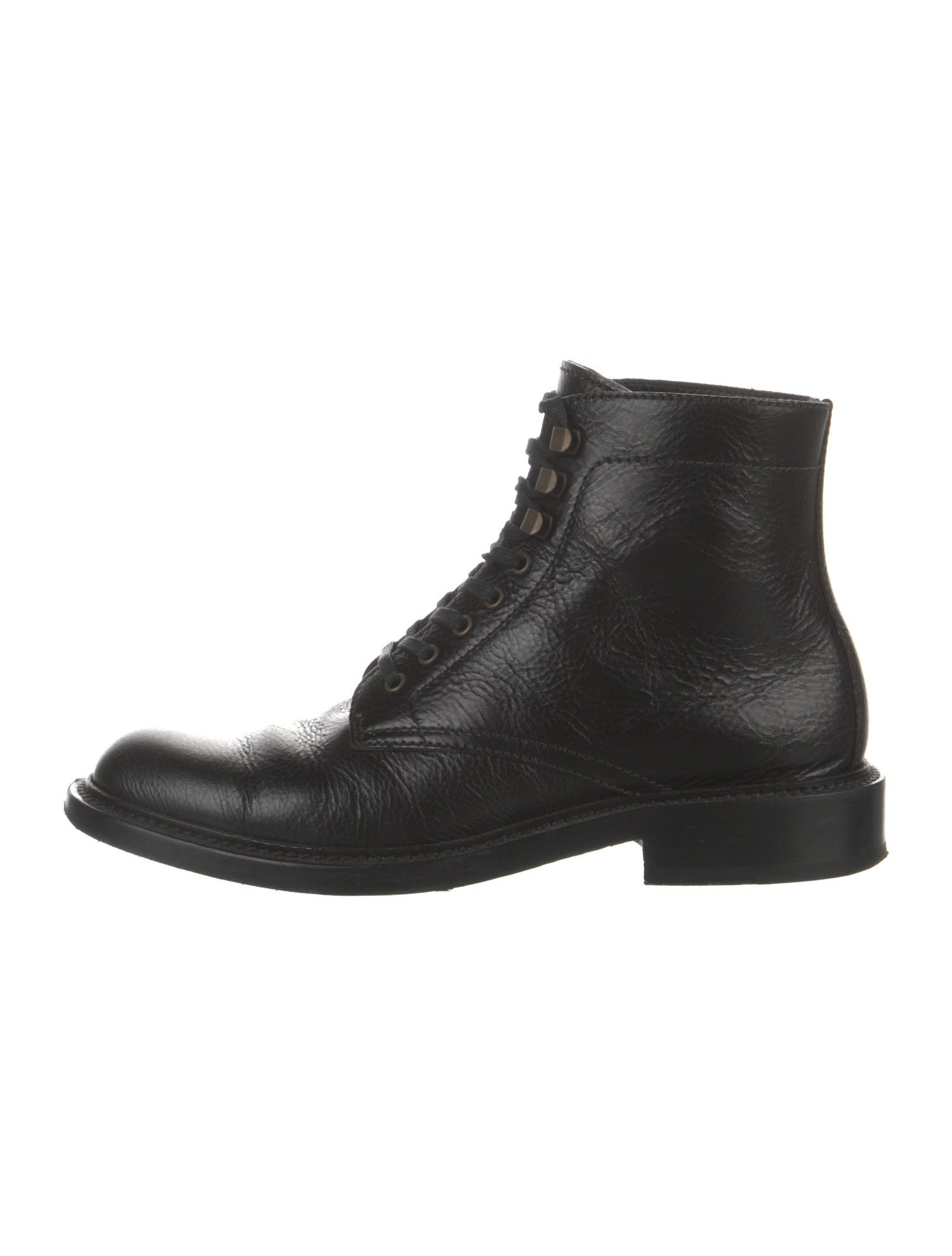 Saint Laurent Leather Combat Boots