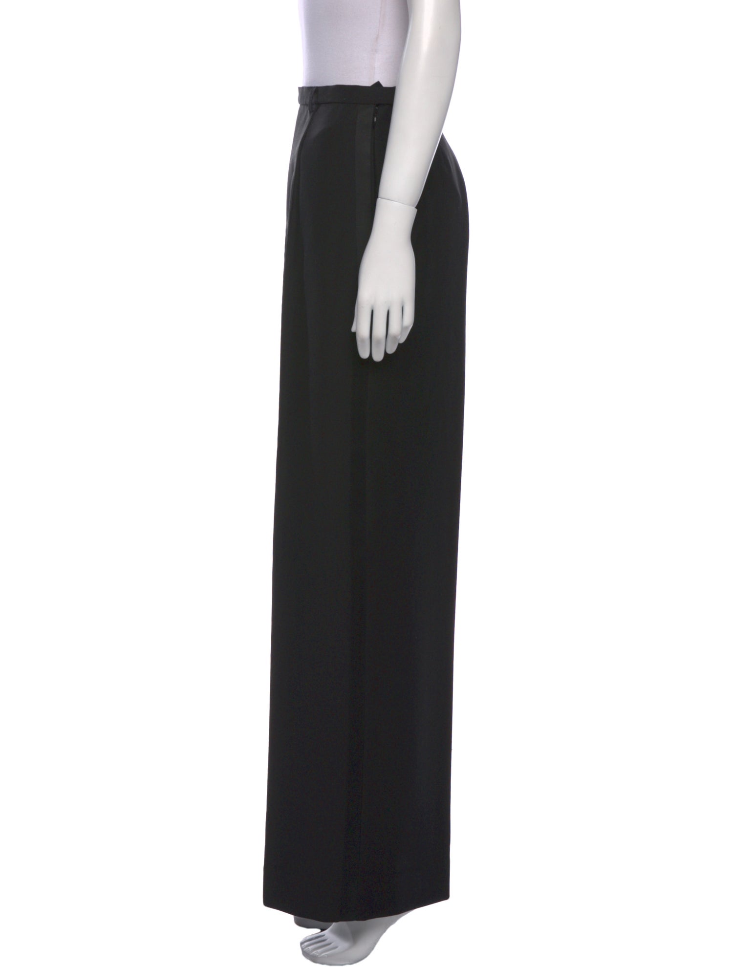 Saint Laurent Virgin Wool Wide Leg Pants